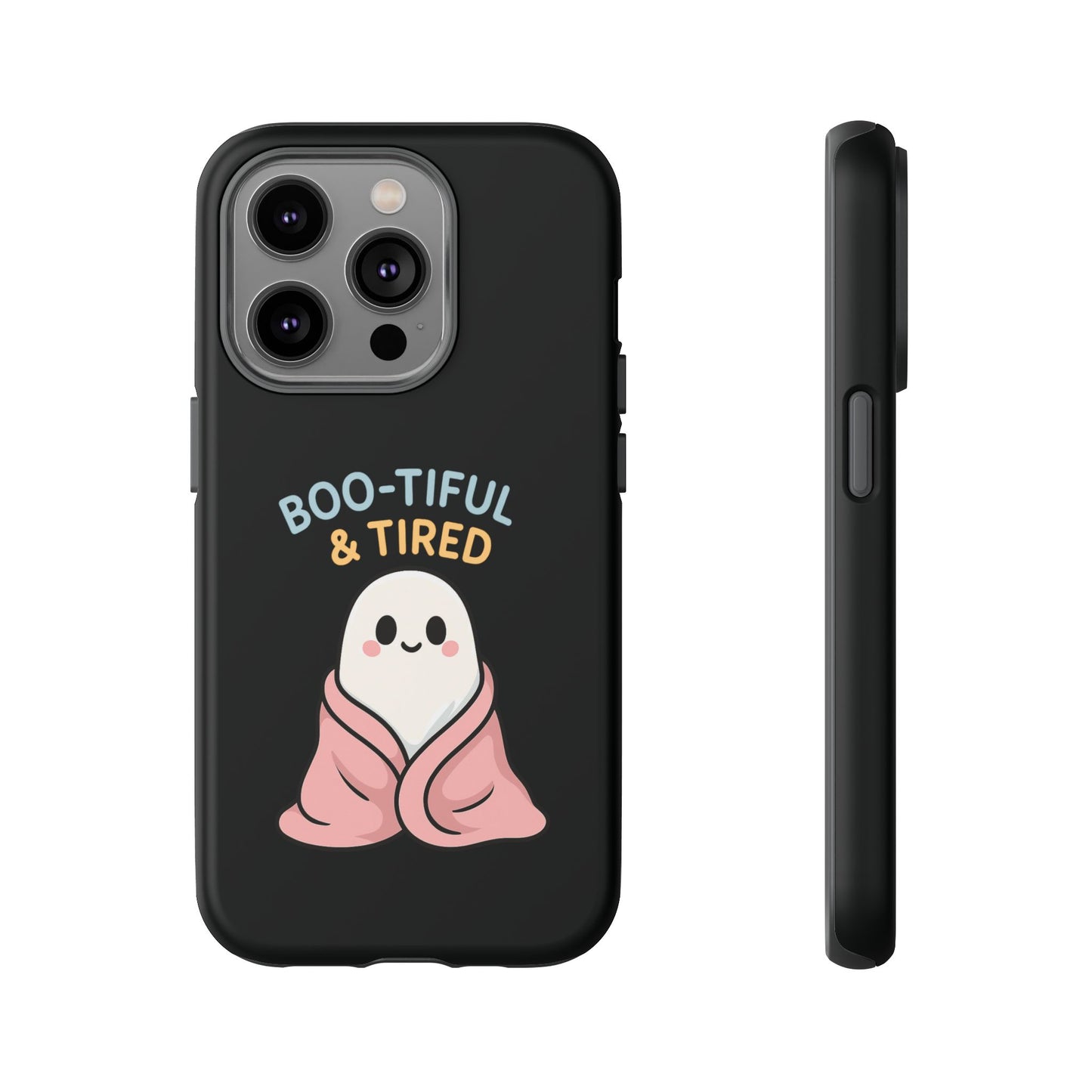 Boo-tiful & Tired Phone Case, Halloween-Themed Design