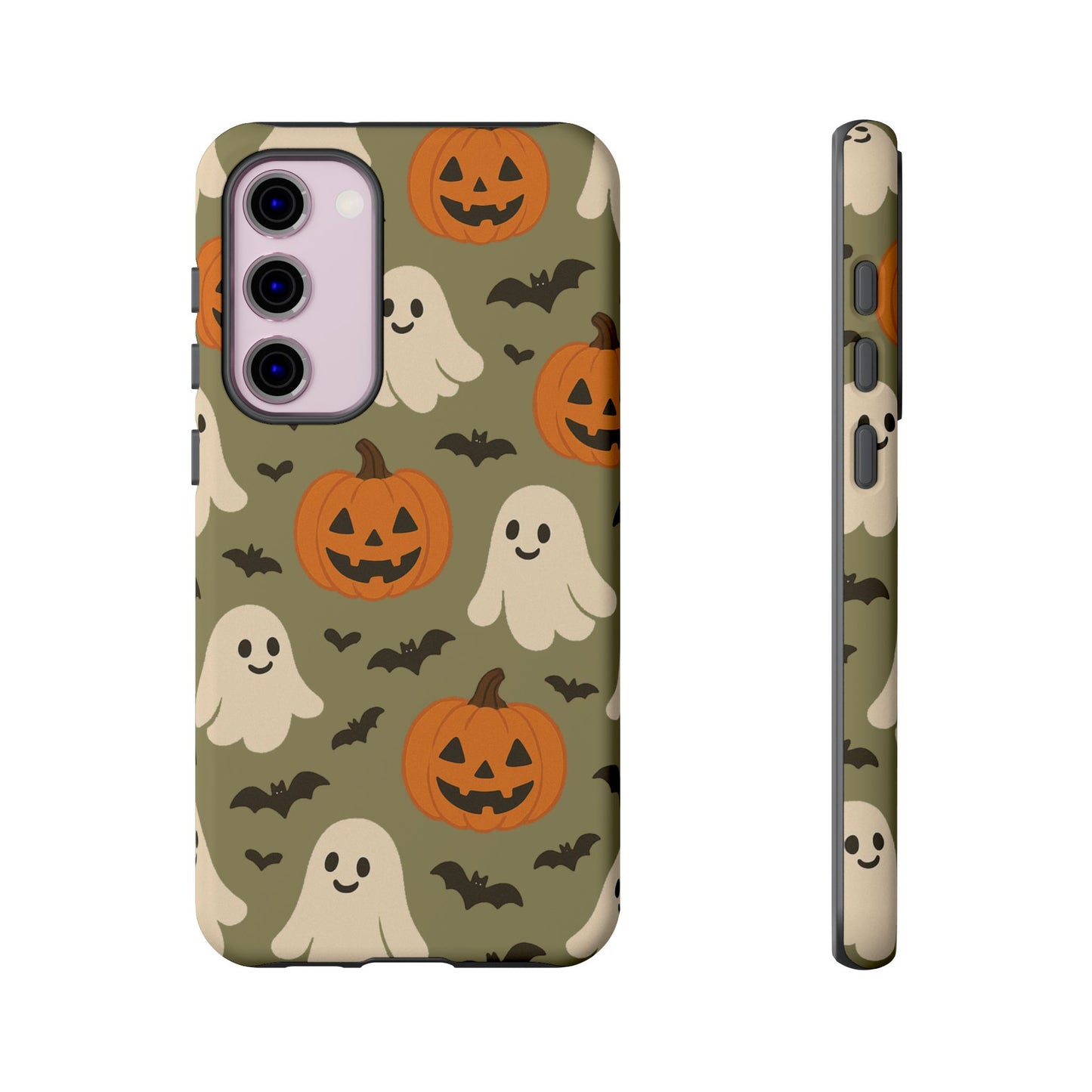 Halloween Phone Case with Ghosts and Pumpkins, Cute Fall Phone Cover, Spooky Season Accessory, Halloween Gift
