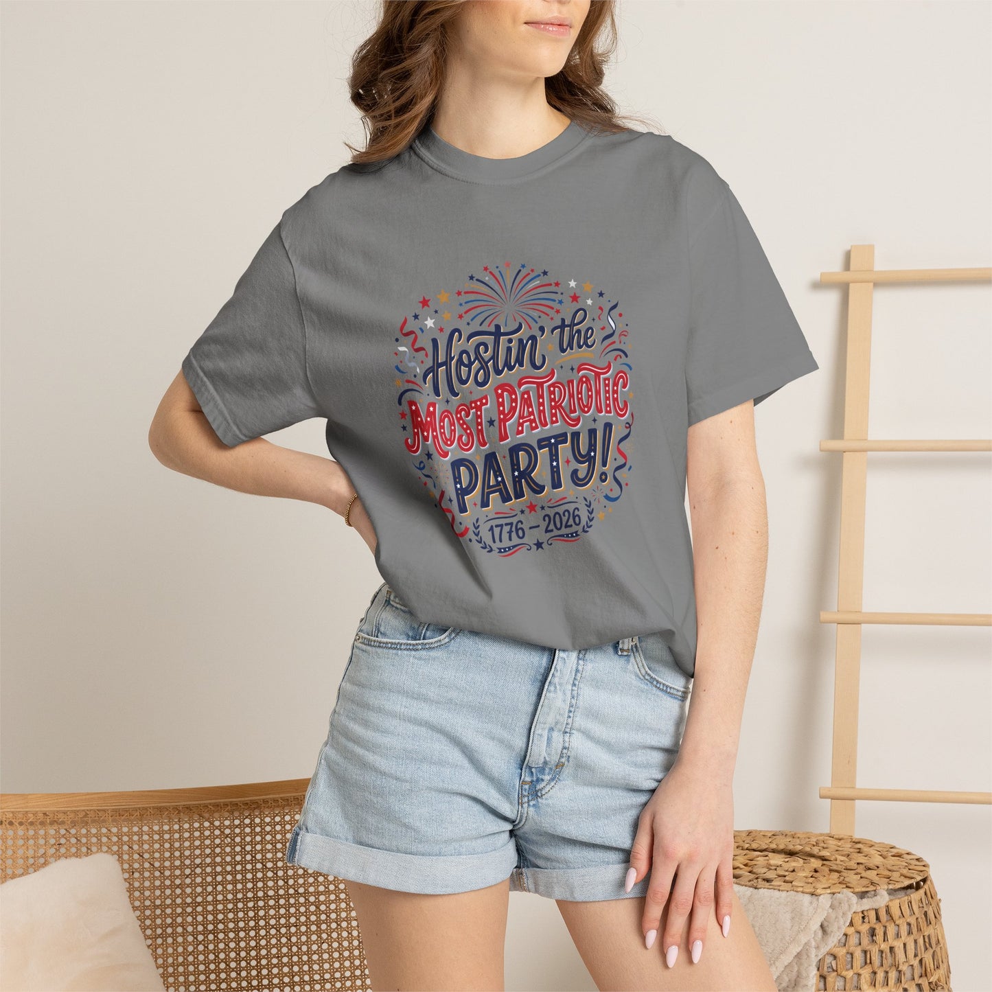 Patriotic 'Hostin' the Most Patriotic Party' T-Shirt, 4th of July Shirt, Independence Day Tee