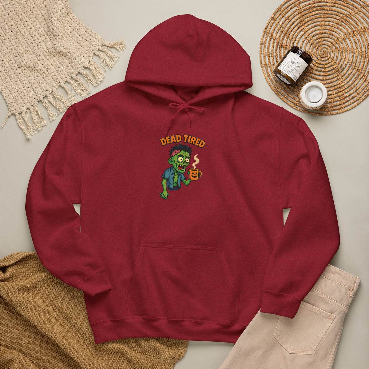 Zombie Themed Unisex Hoodie, Cozy Halloween Sweatshirt, Spooky Season Apparel