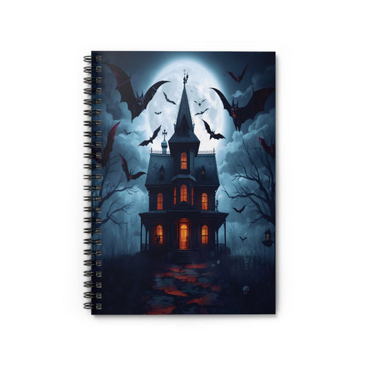 Haunted House Spiral Notebook - Perfect for Halloween