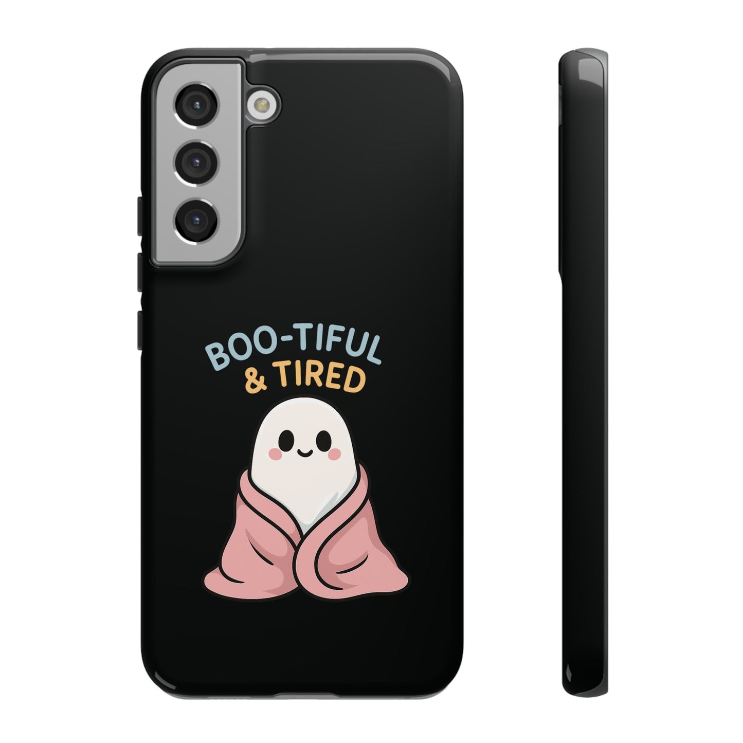 Boo-tiful & Tired Phone Case, Halloween-Themed Design