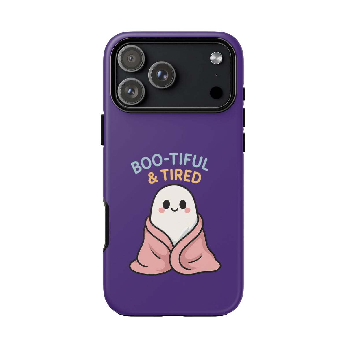 Boo-Tiful & Tired Phone Case, Halloween-Themed Design