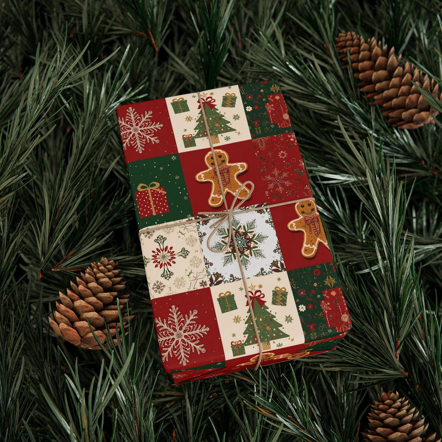 Festive Christmas Wrapping Paper Roll - Gingerbread & Holiday Designs