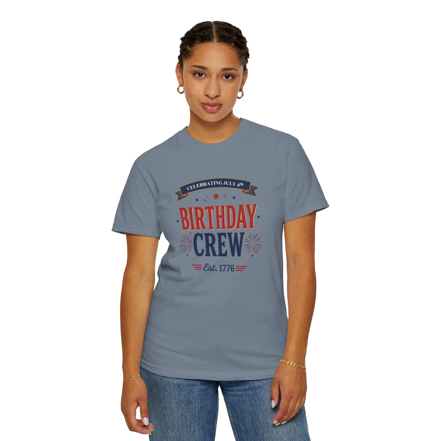 Birthday Crew T-Shirt — Patriotic Celebration Tee, 4th of July Shirt, Independence Day Gift