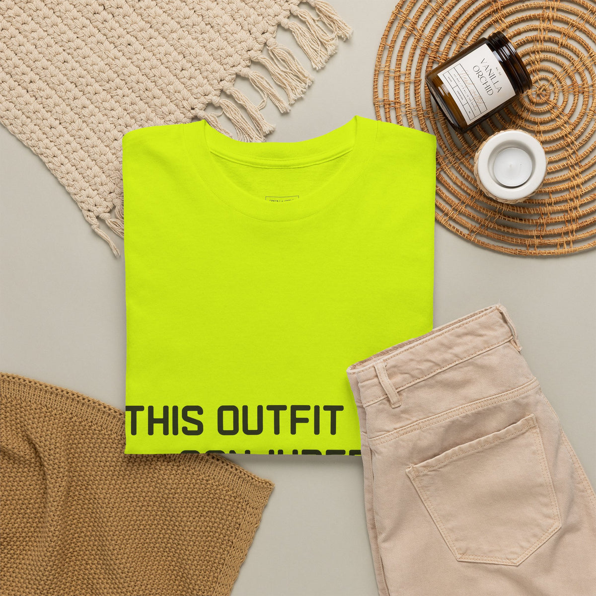 Unisex Heavy Cotton Tee - 'This Outfit Was Conjured, Not Chosen' - Funny Halloween T-shirt