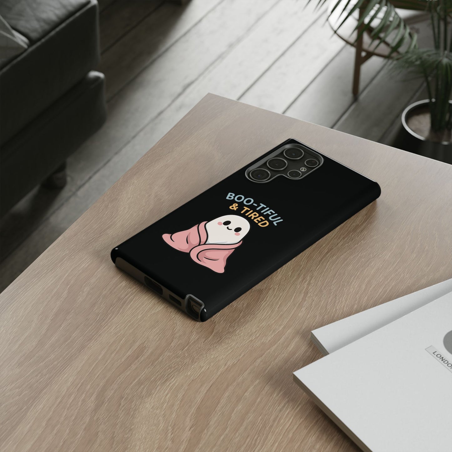 Boo-tiful & Tired Phone Case, Halloween-Themed Design