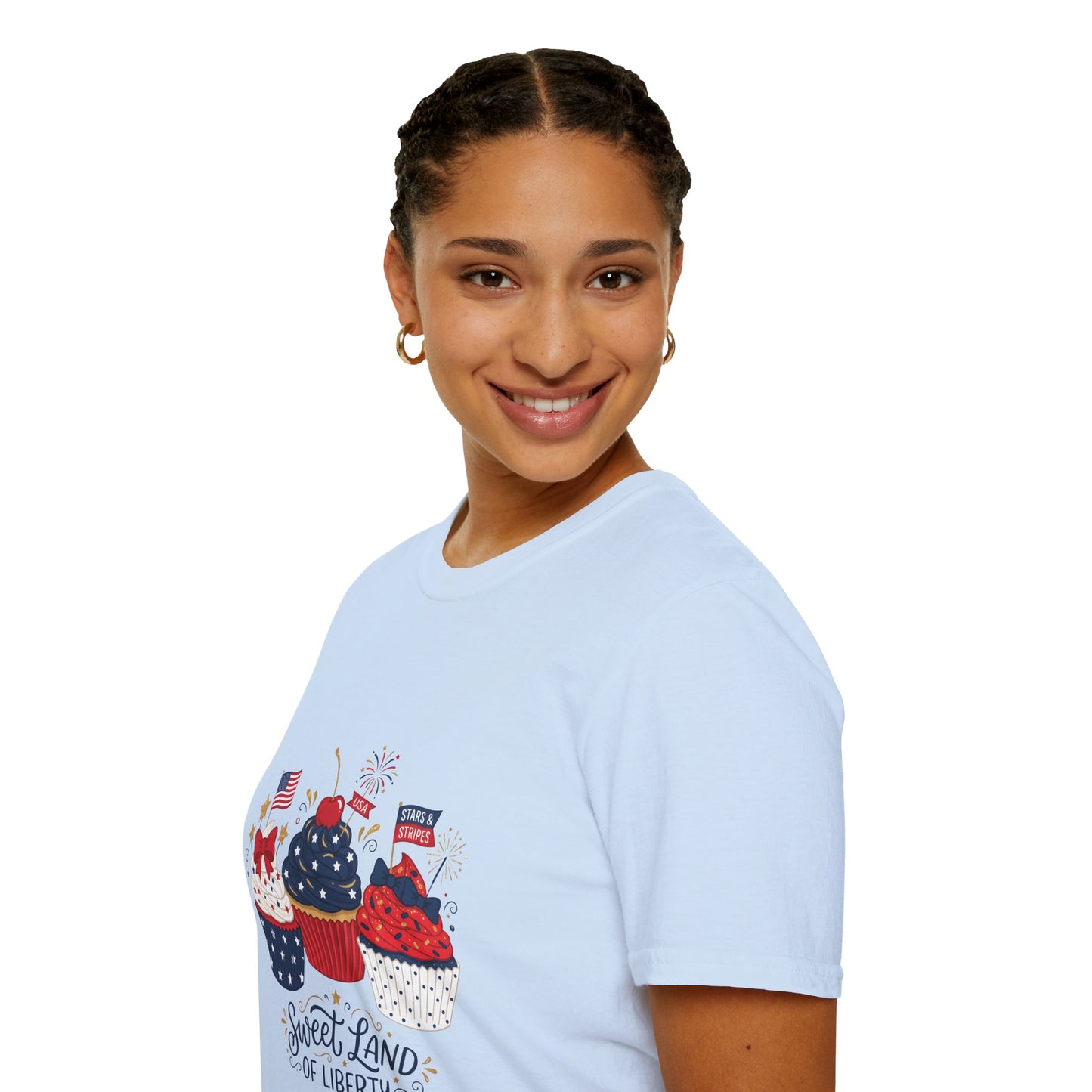 Patriotic Cupcakes T-Shirt — "Sweet Land of Liberty" 4th of July Tee