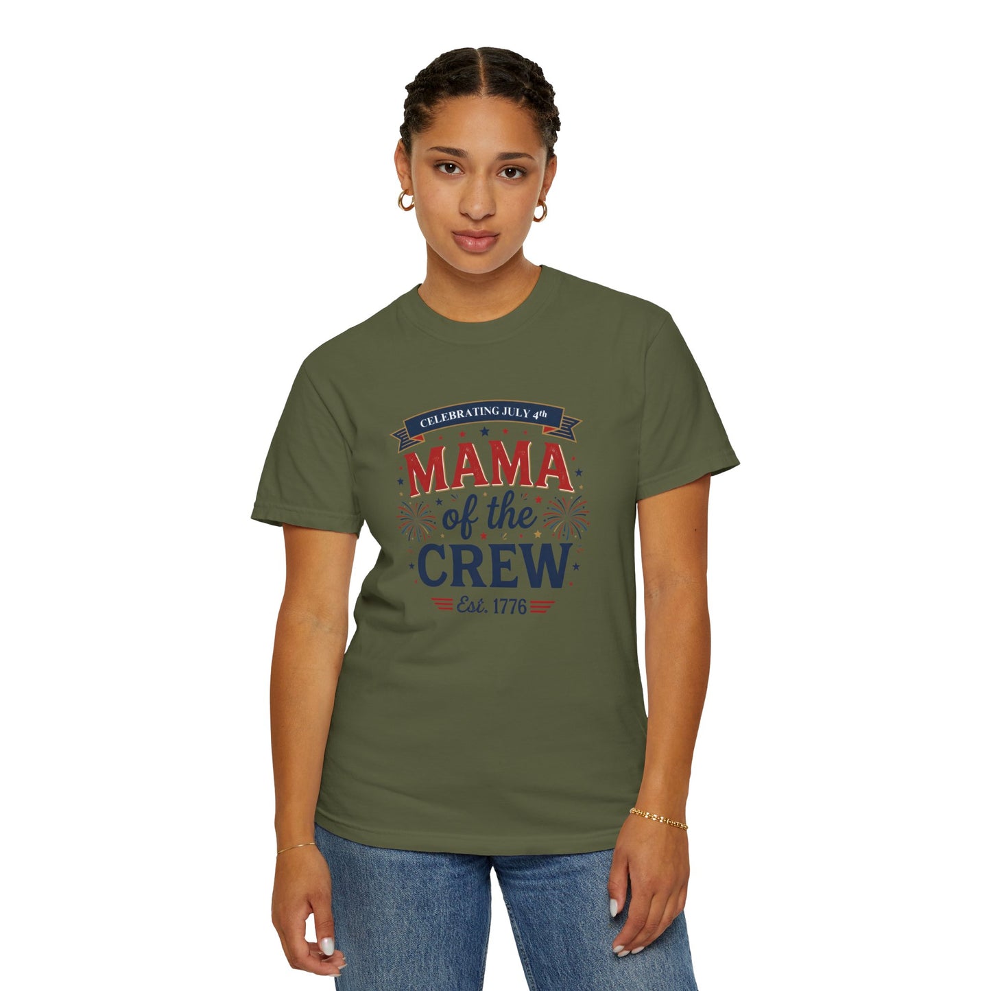 Mama of the Crew T-Shirt — Patriotic 4th of July Tee, Independence Day Shirt