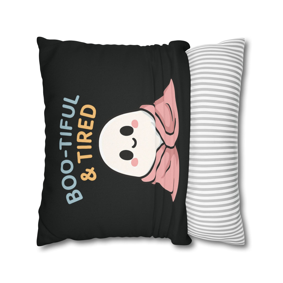 Boo-tiful & Tired Ghost Pillowcase, Halloween Home Decor