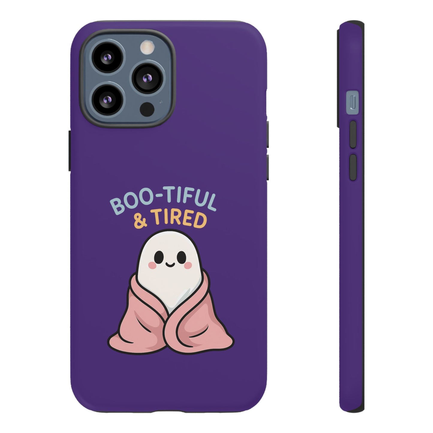 Boo-Tiful & Tired Phone Case, Halloween-Themed Design
