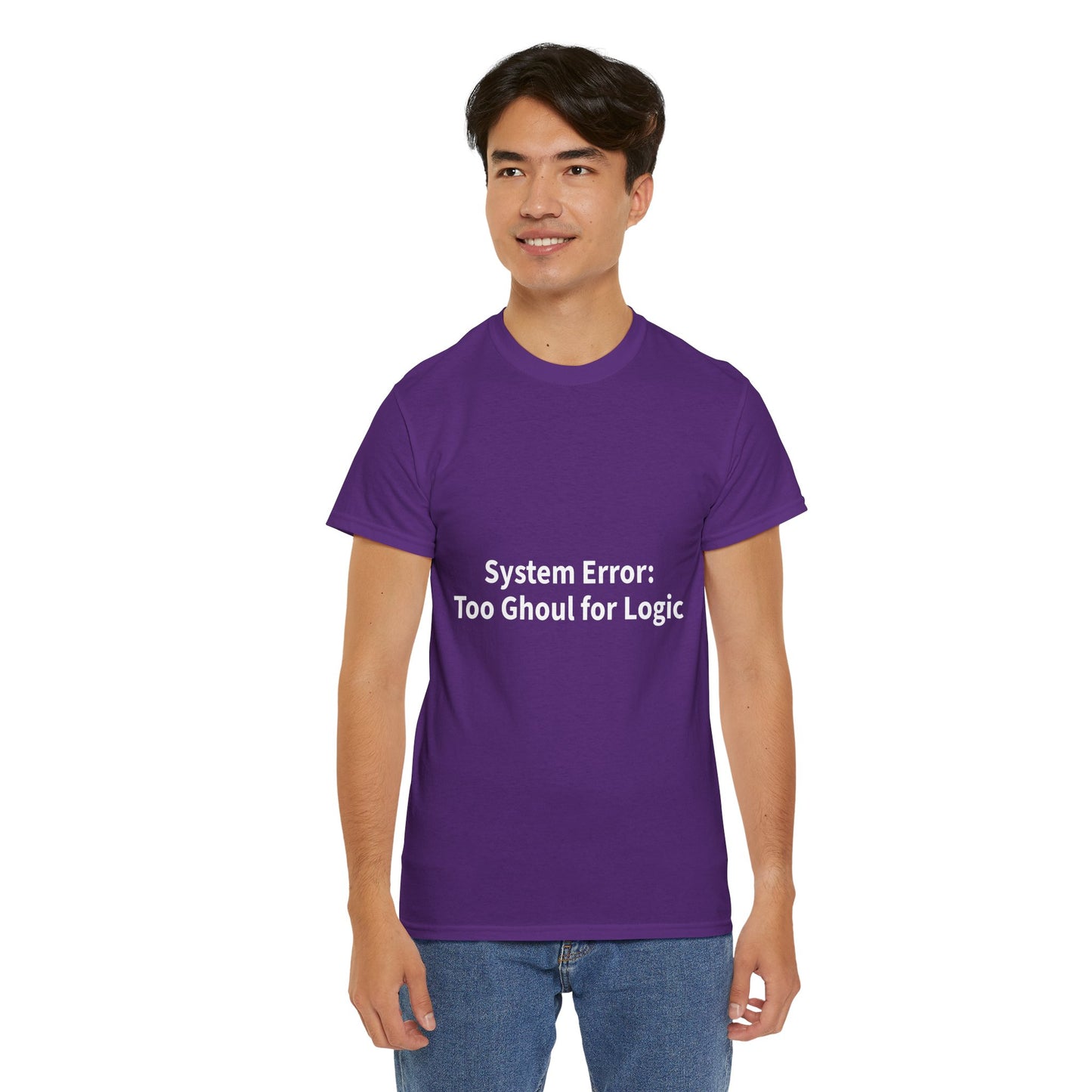 System Error Tee - Unisex Heavy Cotton Shirt, Perfect for Halloween, Geeky Fun