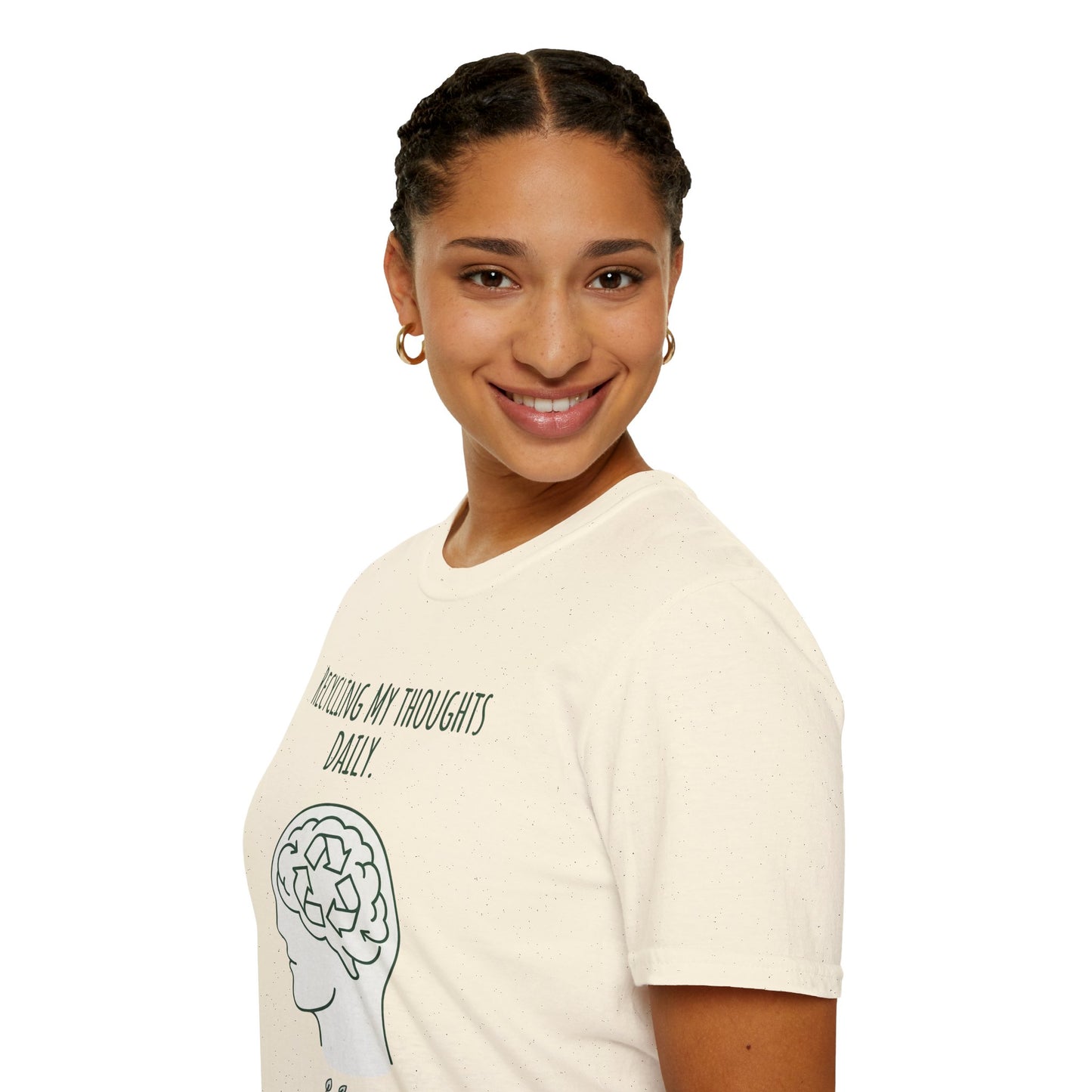 Recycling My Thoughts Daily T-Shirt — Mental Health Awareness, Earth Day Graphic Tee