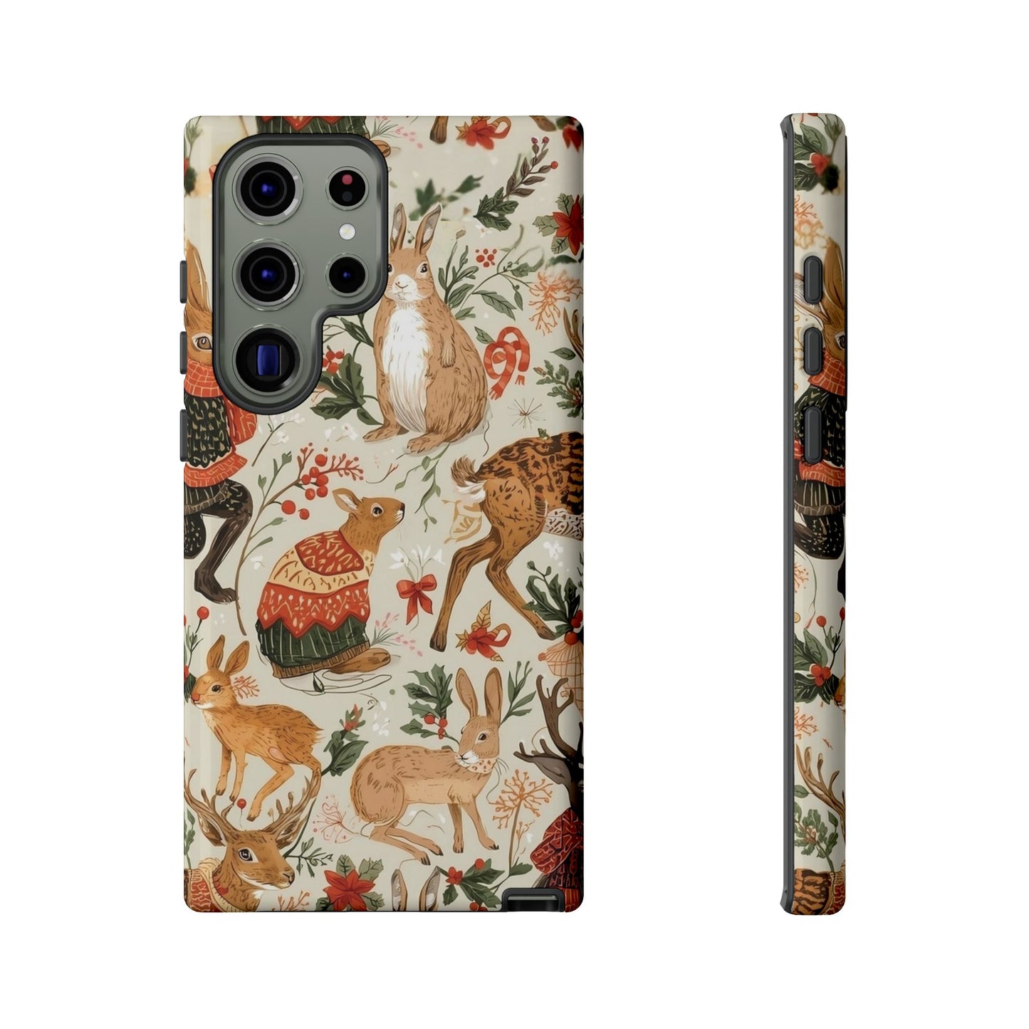 Christmas Phone Case, Animals in Christmas Spirit - Tough and Stylish for Nature Lovers