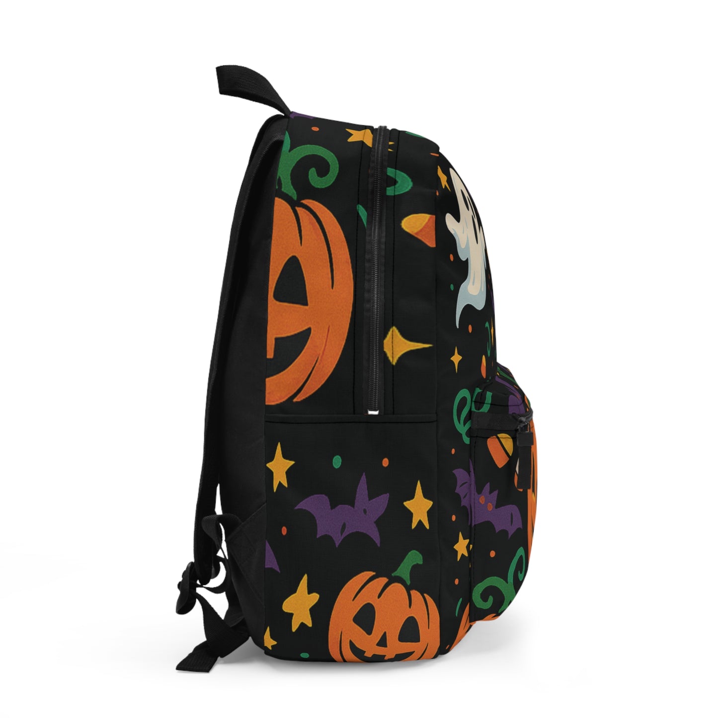 Halloween-Themed Backpack with Ghosts and Pumpkins, Spooky Season
