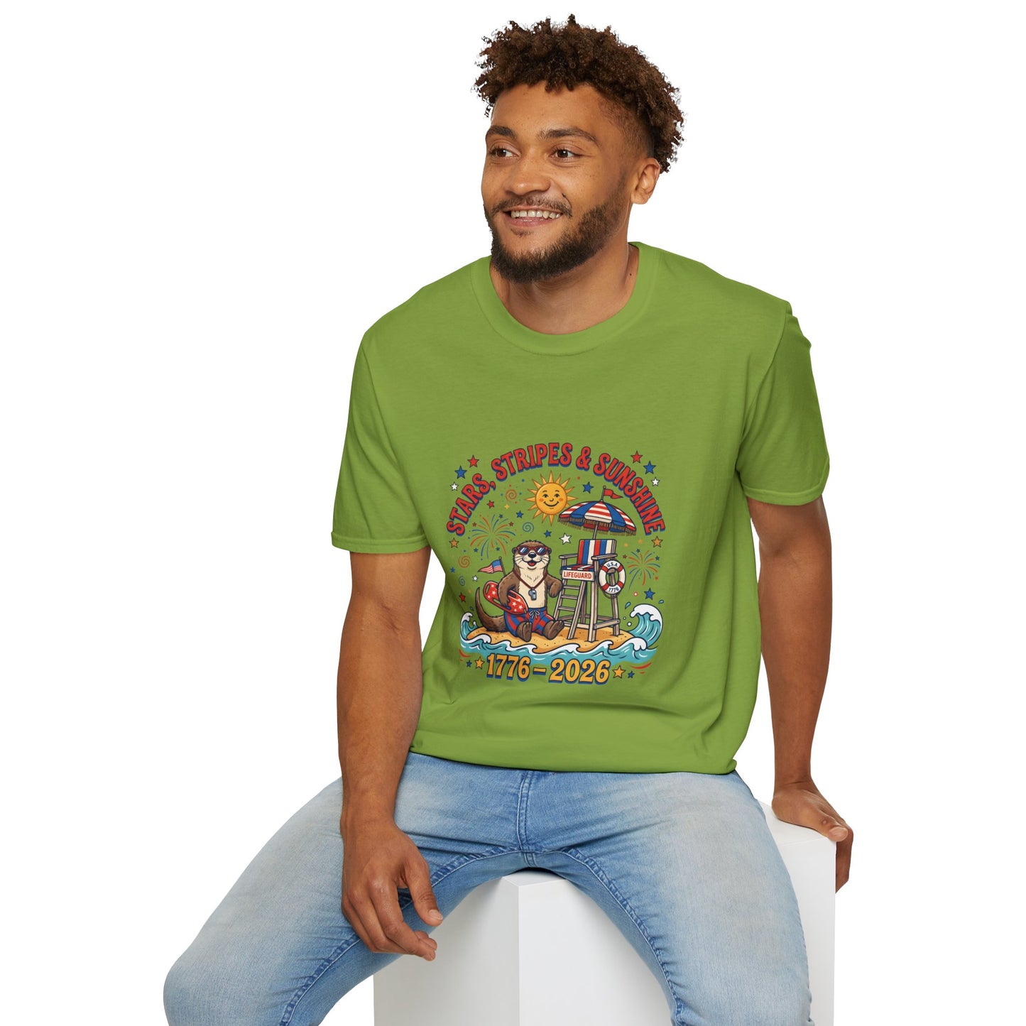 Stars, Stripes & Sunshine T-Shirt — Patriotic 1776–2026 Summer Tee, 4th of July Shirt
