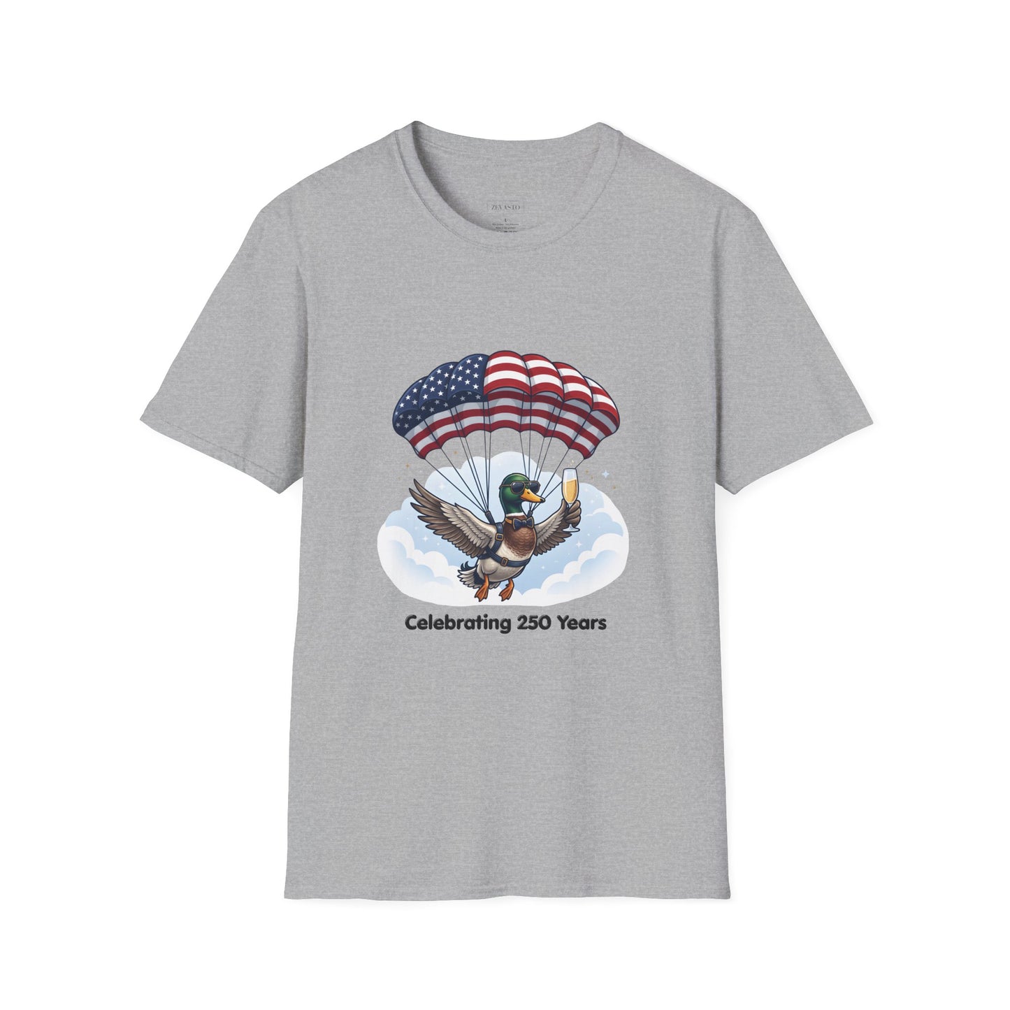Duck Parachute T-Shirt – Celebrating 250 Years Patriotic Graphic Tee