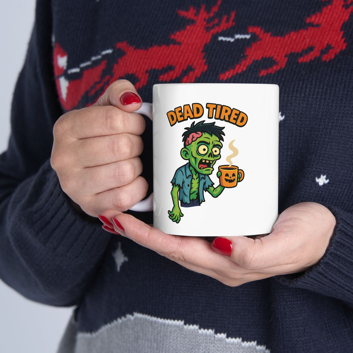 Funny Ceramic Mug, Zombie-Themed Halloween Decor