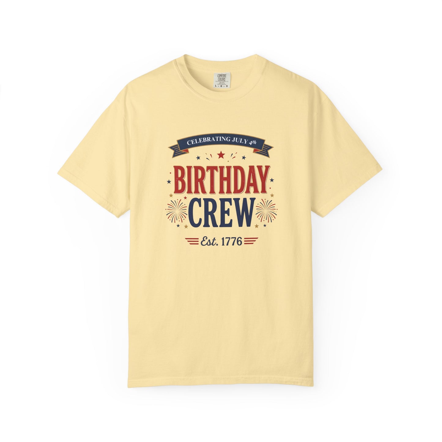 Birthday Crew T-Shirt — Patriotic Celebration Tee, 4th of July Shirt, Independence Day Gift