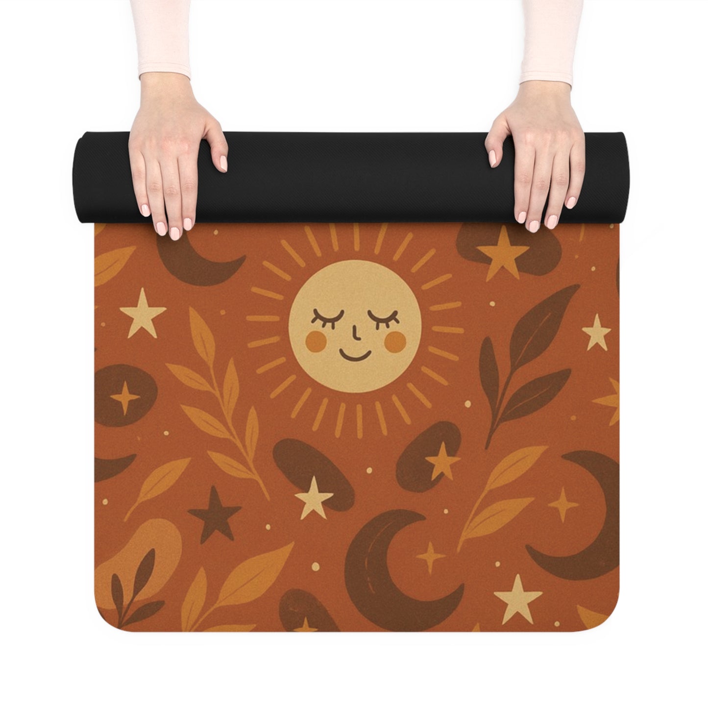 Bohemian Sun Rubber Yoga Mat - Eco-Friendly Fitness Mat
