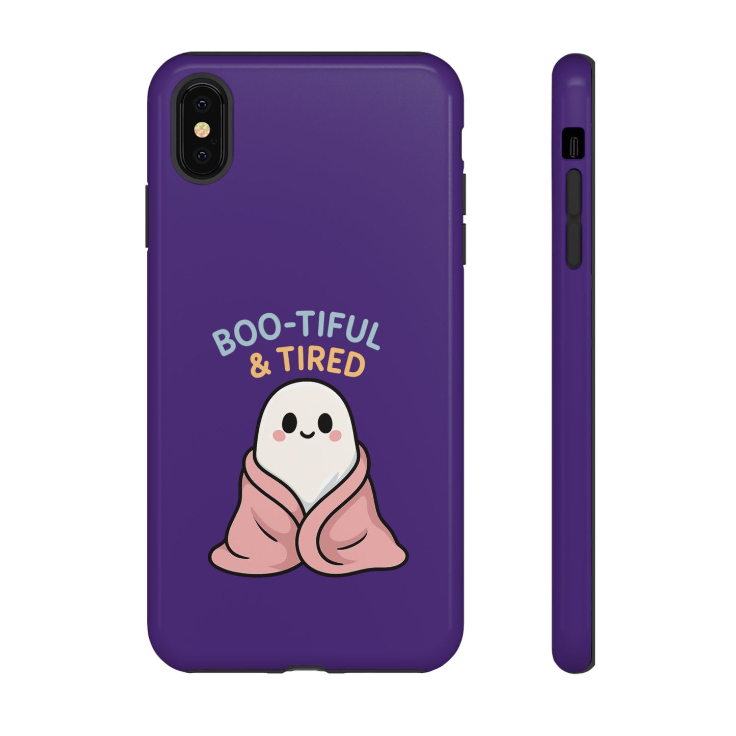 Boo-Tiful & Tired Phone Case, Halloween-Themed Design
