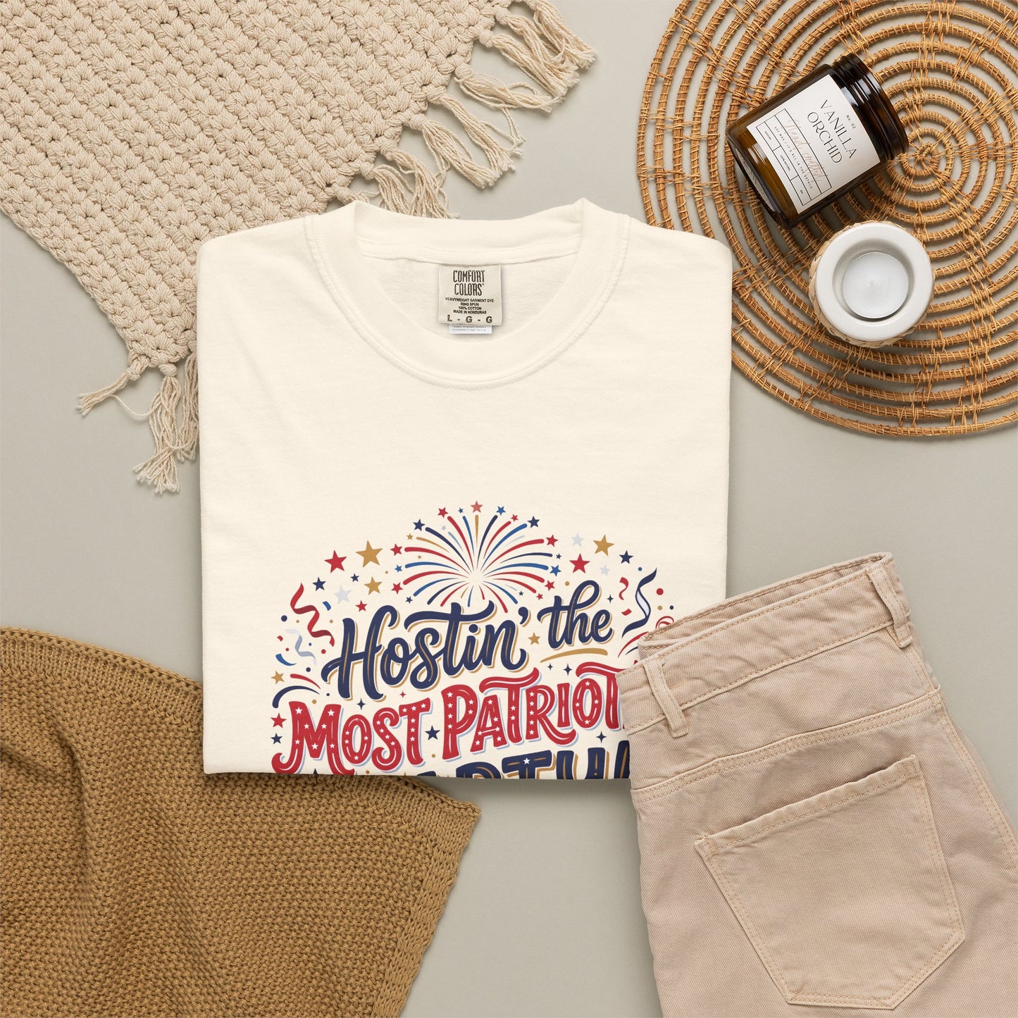 Patriotic 'Hostin' the Most Patriotic Party' T-Shirt, 4th of July Shirt, Independence Day Tee