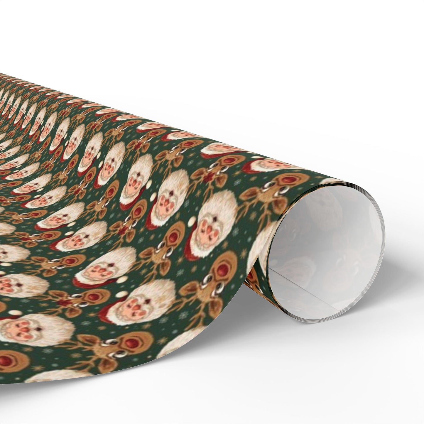 Christmas Gift Wrapping Papers, Holiday Elegant Gift Wrap, Luxury Paper for Gifts, Santa and Reindeer Design