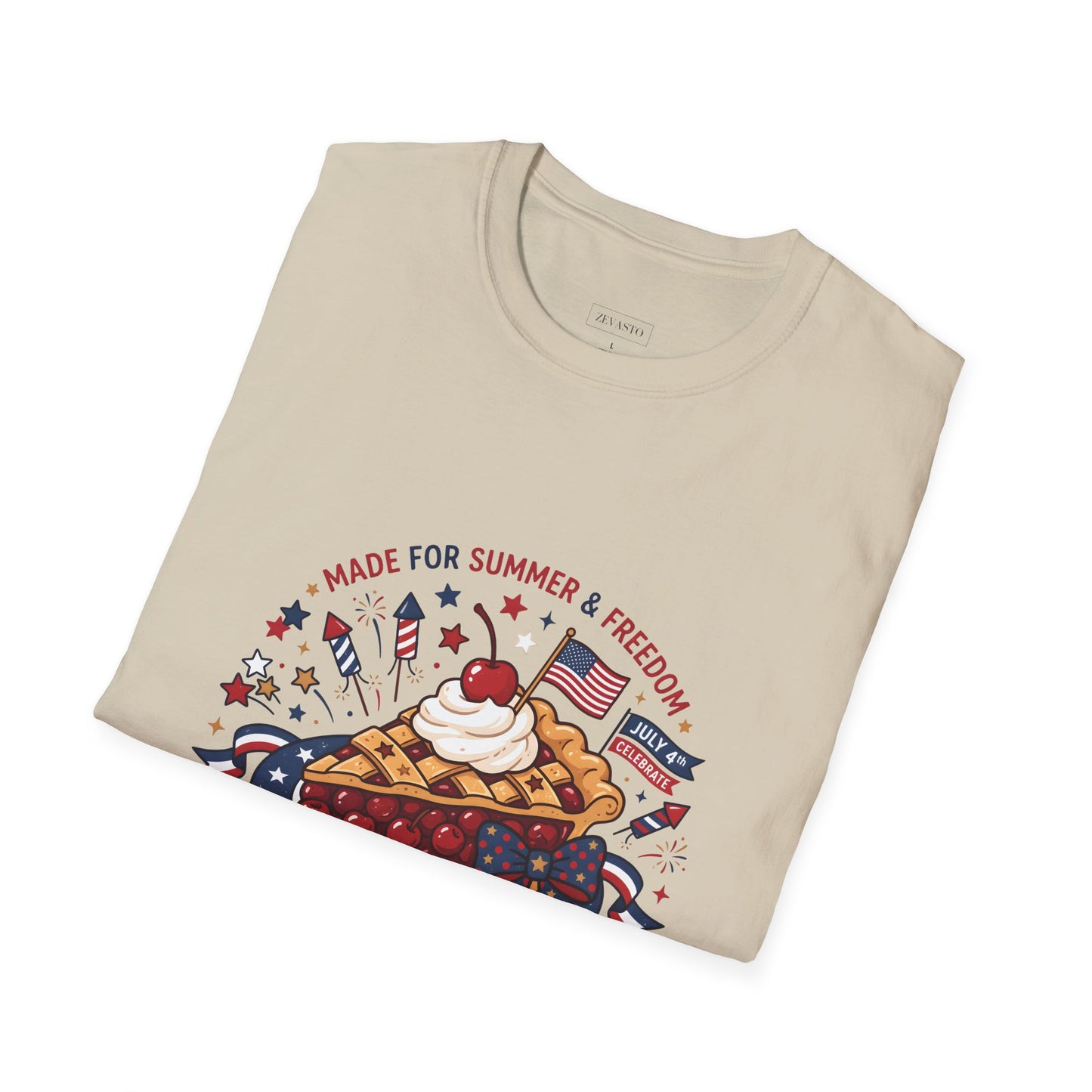 Sweet Land of Liberty Pie T-Shirt — Patriotic 4th of July Dessert Graphic Tee
