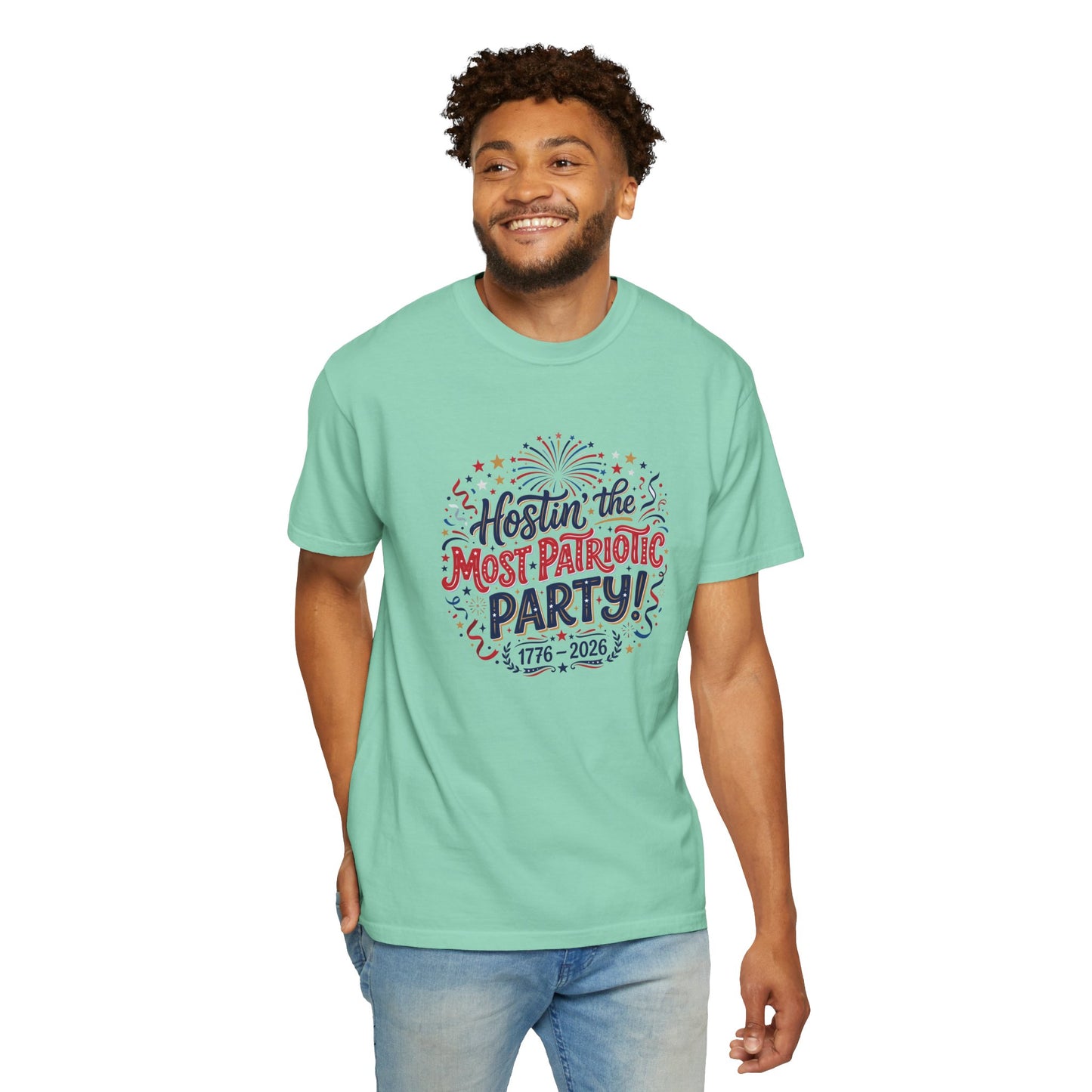 Patriotic 'Hostin' the Most Patriotic Party' T-Shirt, 4th of July Shirt, Independence Day Tee