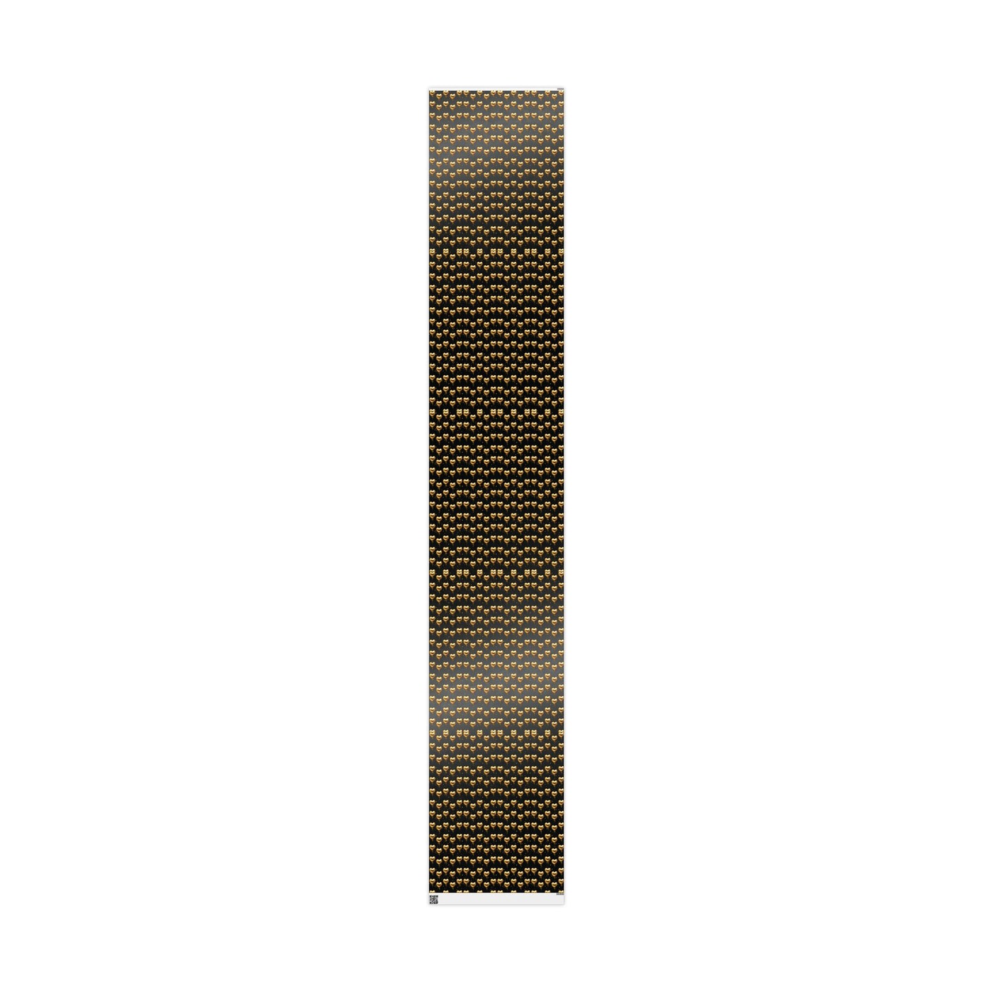 Gold Heart Pattern Wrapping Paper — Black & Metallic Gift Wrap for Valentine’s, Anniversaries, Weddings