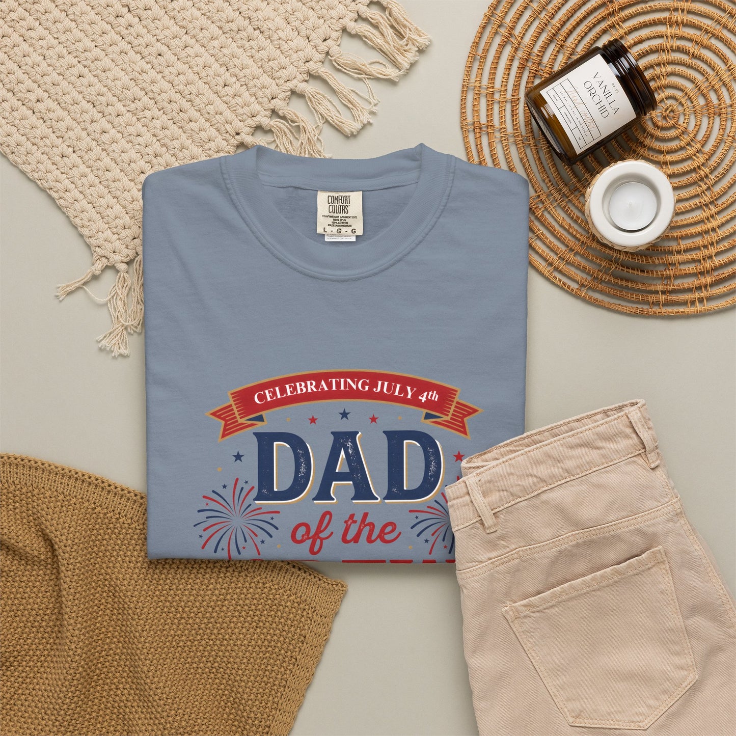 Dad of the Crew T-Shirt — Patriotic 4th of July Tee, Independence Day Shirt