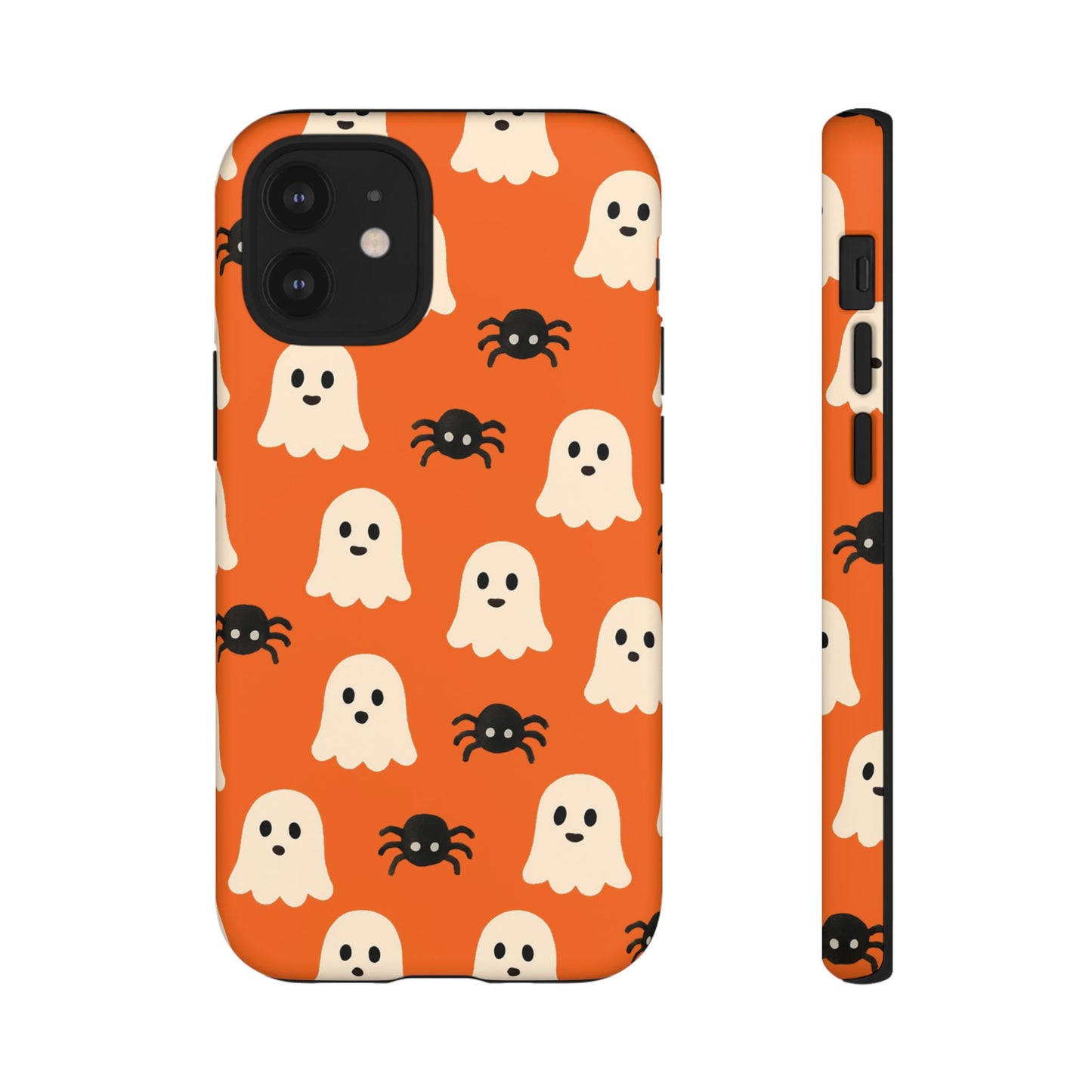 Cute Halloween Phone Case with Ghosts and Spiders, Spooky Gift, Fall Accessory, Unique Halloween Decor, Mobile Protection