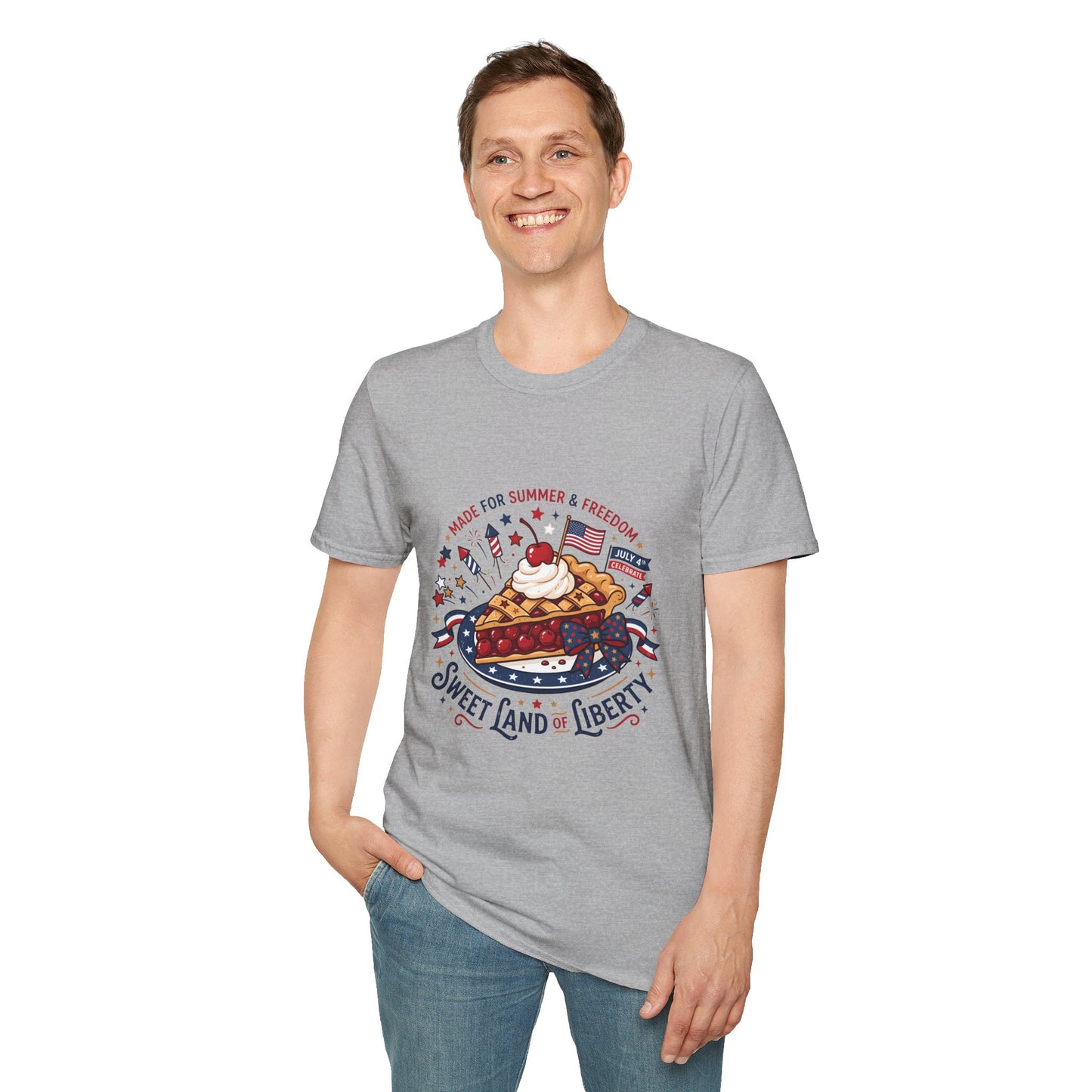 Sweet Land of Liberty Pie T-Shirt — Patriotic 4th of July Dessert Graphic Tee