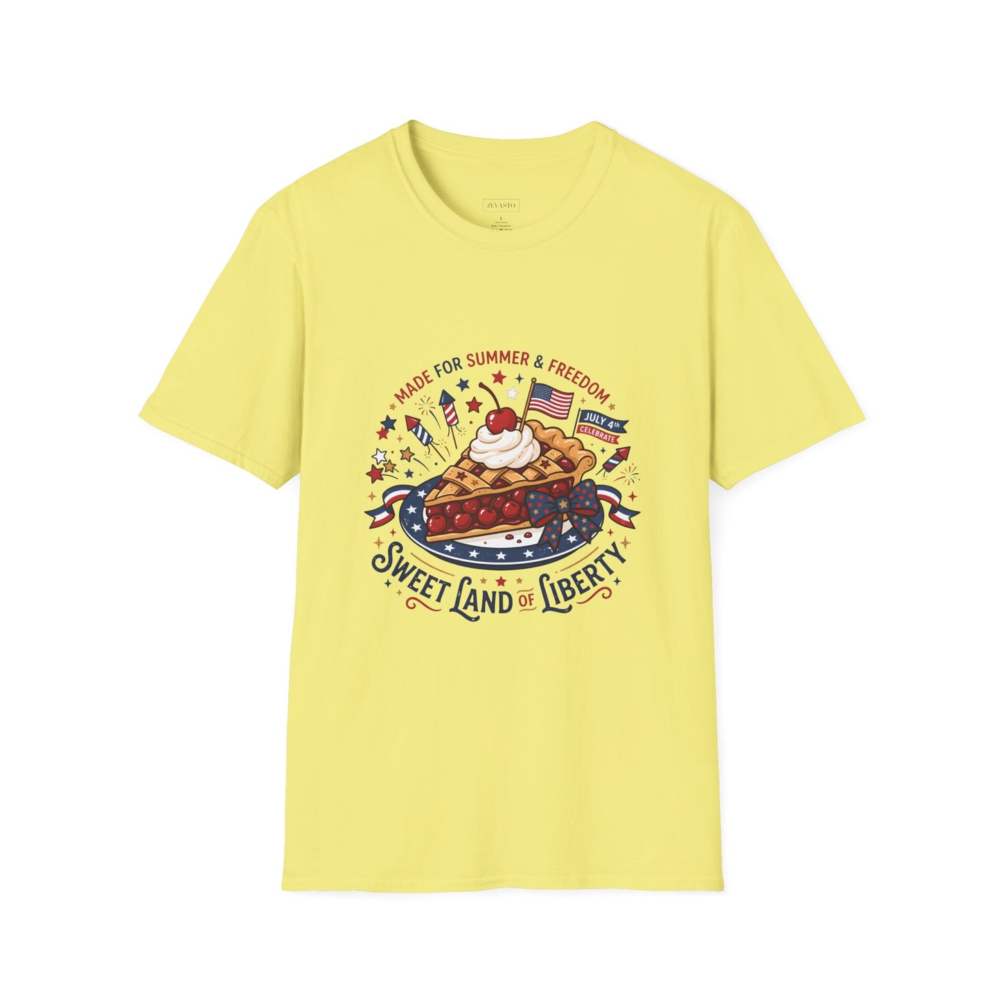 Sweet Land of Liberty Pie T-Shirt — Patriotic 4th of July Dessert Graphic Tee