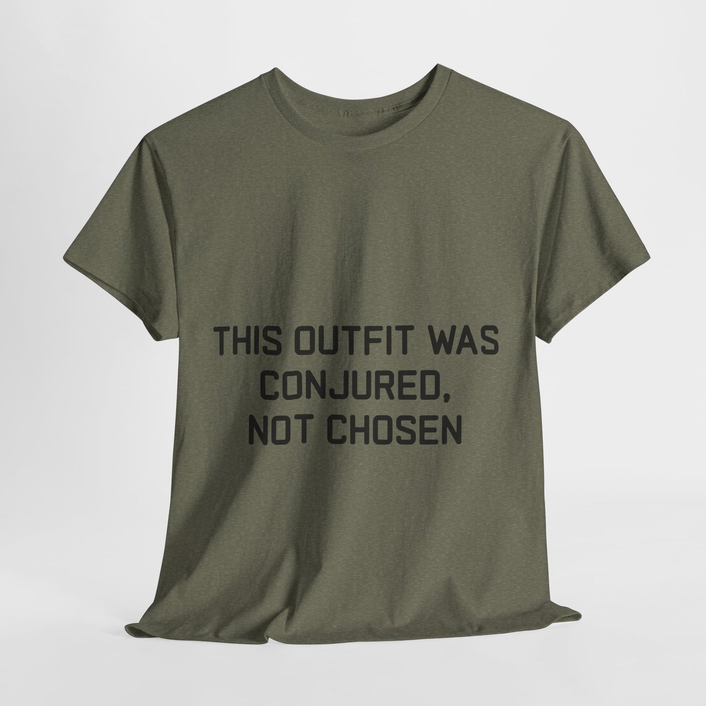 Unisex Heavy Cotton Tee - 'This Outfit Was Conjured, Not Chosen' - Funny Halloween T-shirt