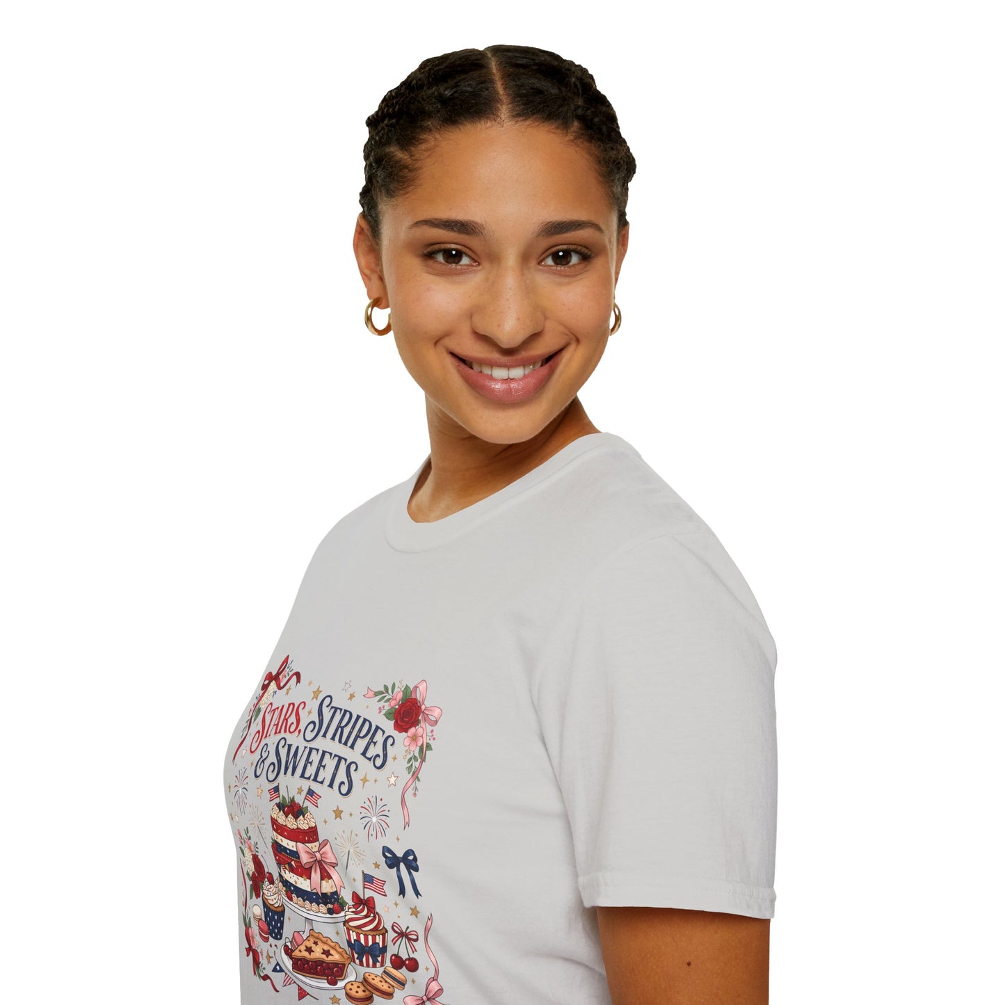 Stars, Stripes & Sweets T-Shirt — Patriotic 4th of July Dessert Graphic Tee
