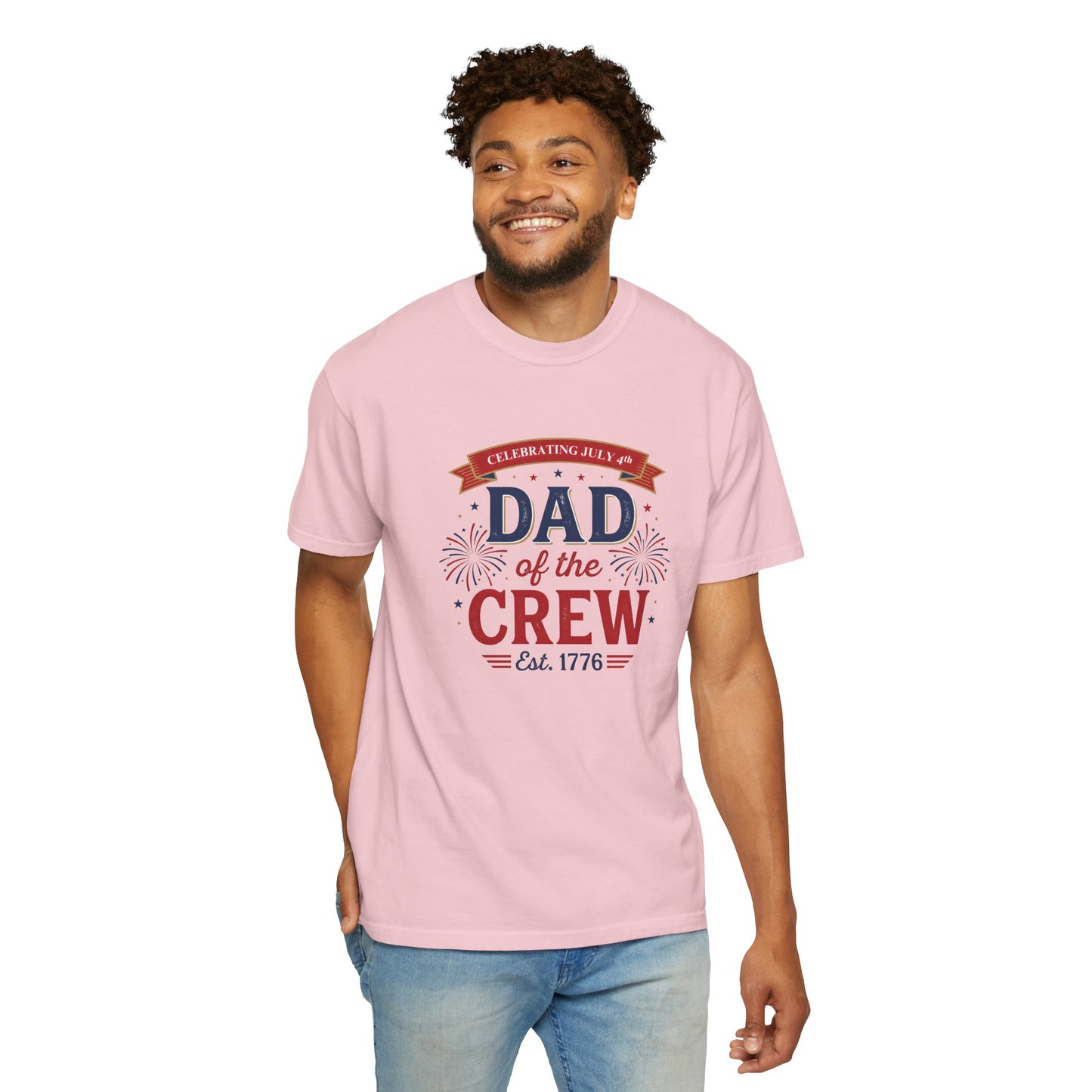 Dad of the Crew T-Shirt — Patriotic 4th of July Tee, Independence Day Shirt