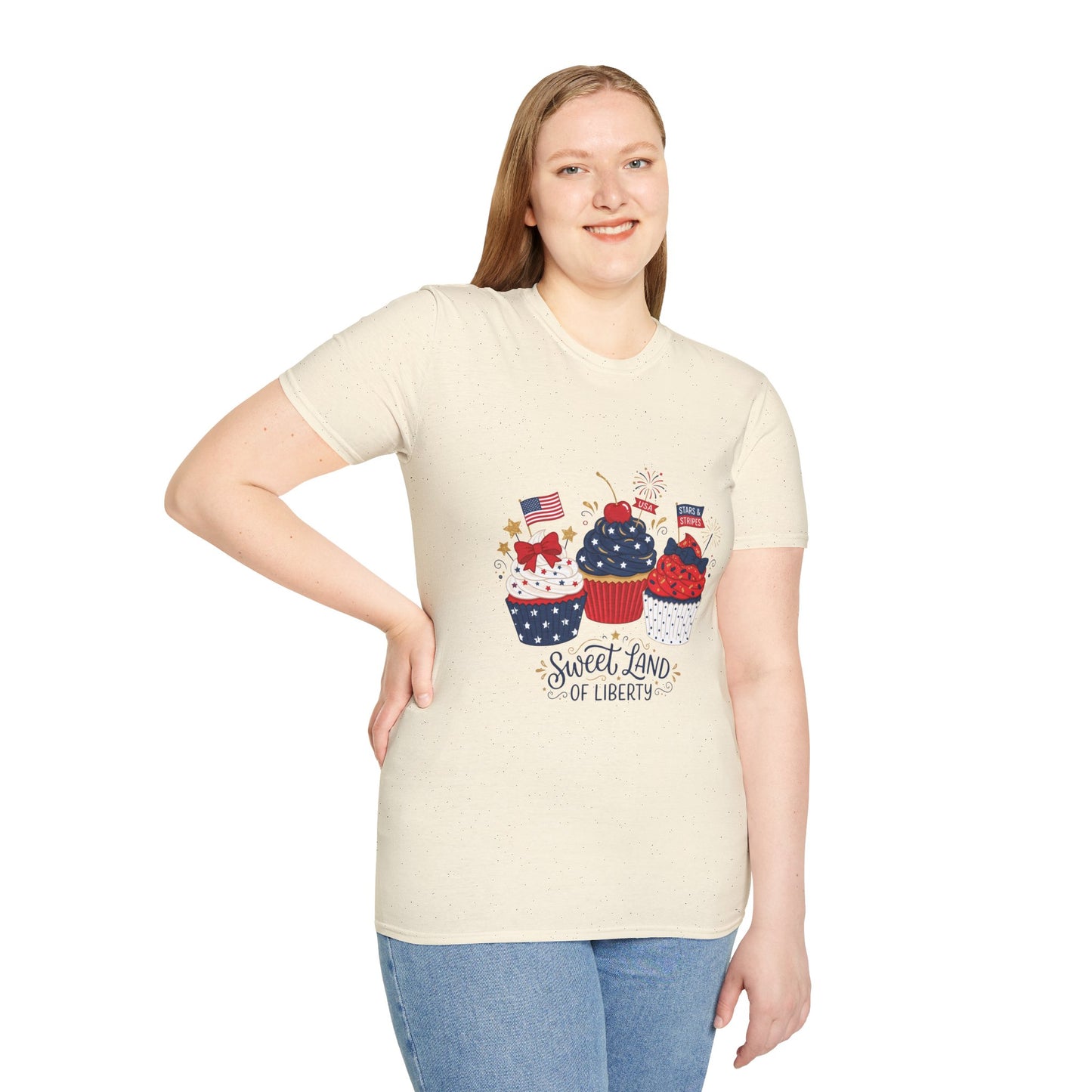 Patriotic Cupcakes T-Shirt — "Sweet Land of Liberty" 4th of July Tee