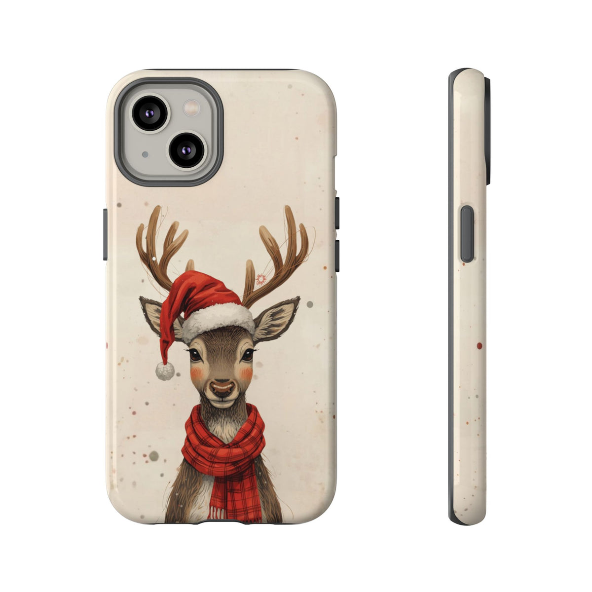 Christmas Reindeer Phone Case, Dual Layer Phone Case for Iphone