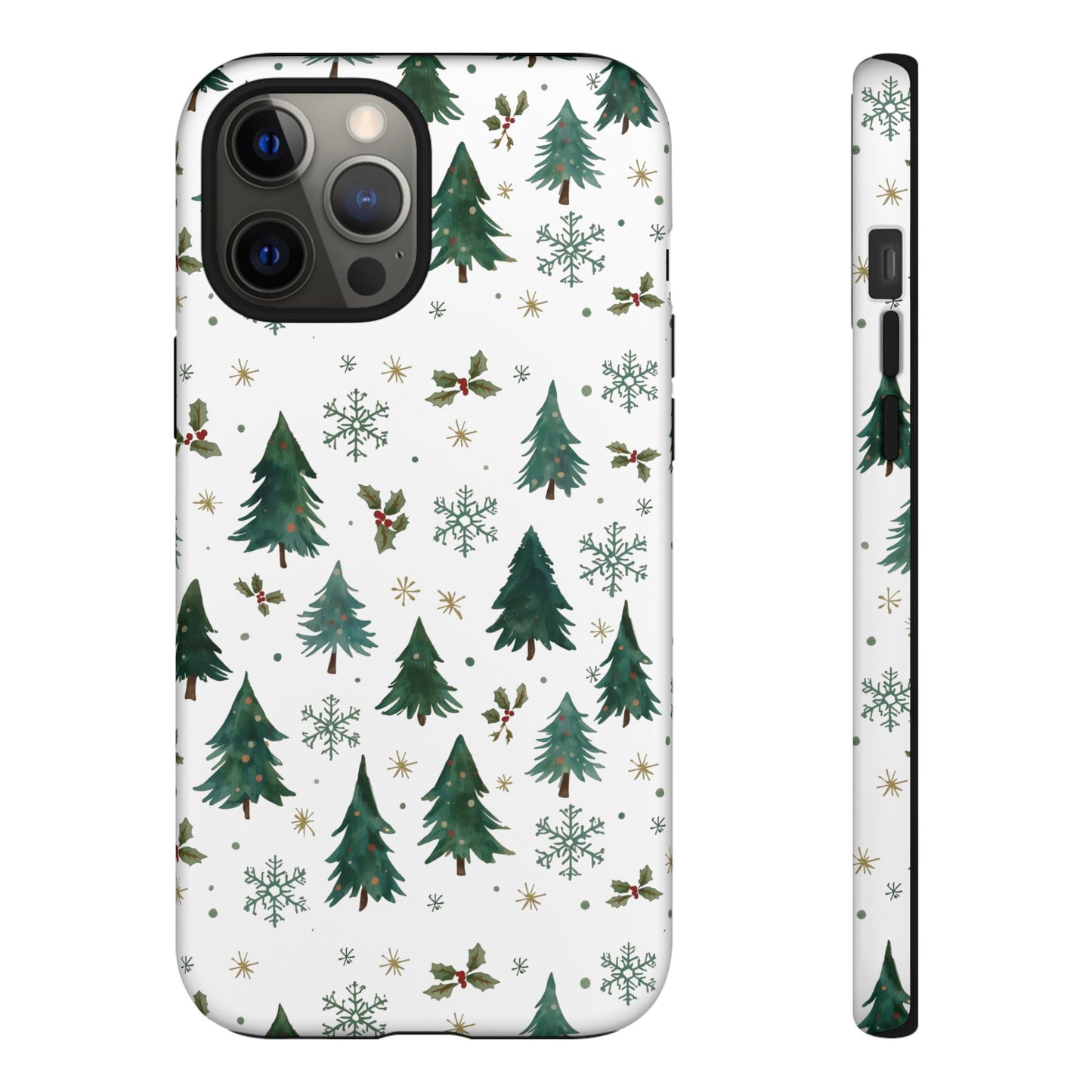 Winter Forest Phone Case, Christmas-Themed Dual Layer Phone Case for Iphone 17, 16, 15 & Samsung