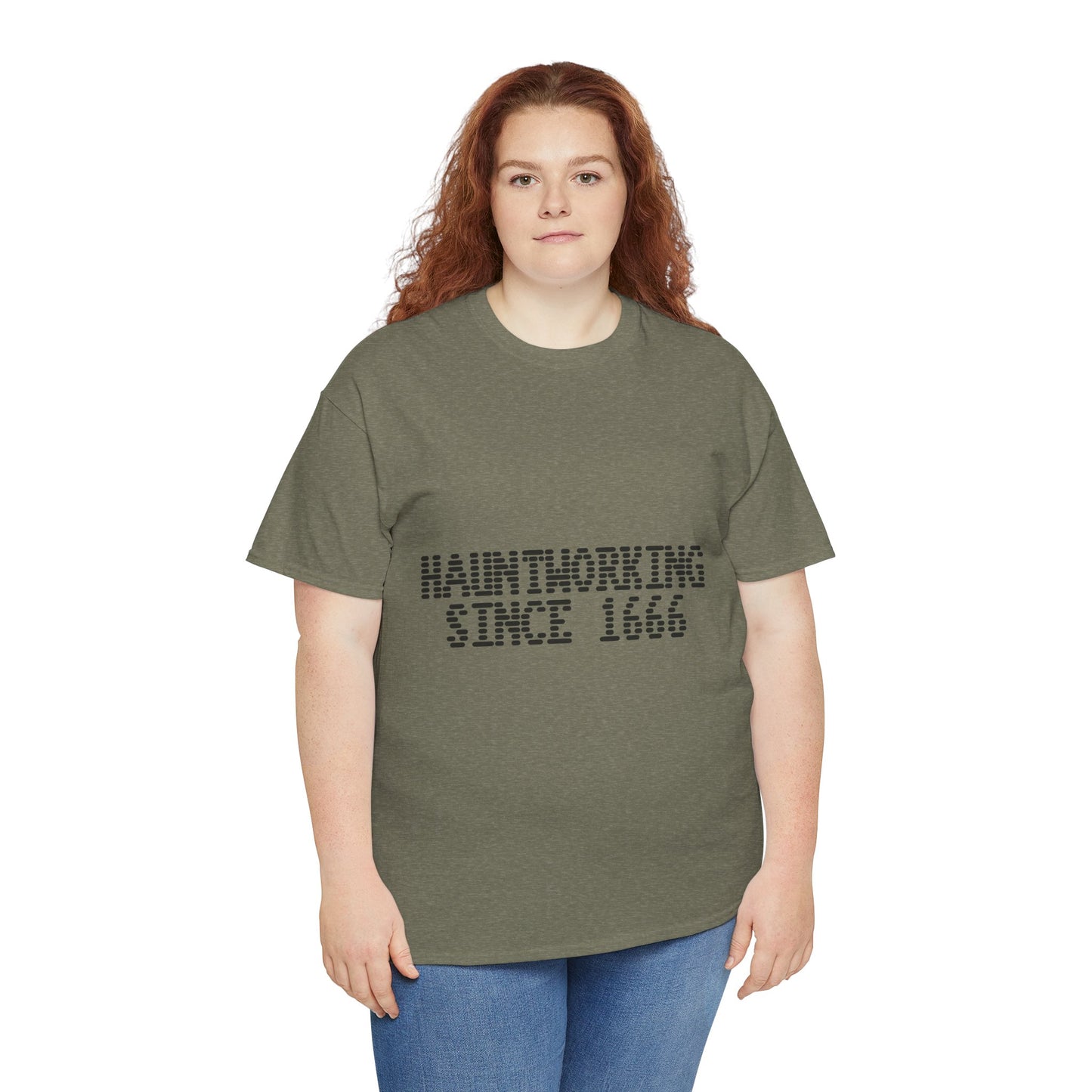 Hauntworking Since 1666-Cotton Tee, Halloween-Themed Tshirt
