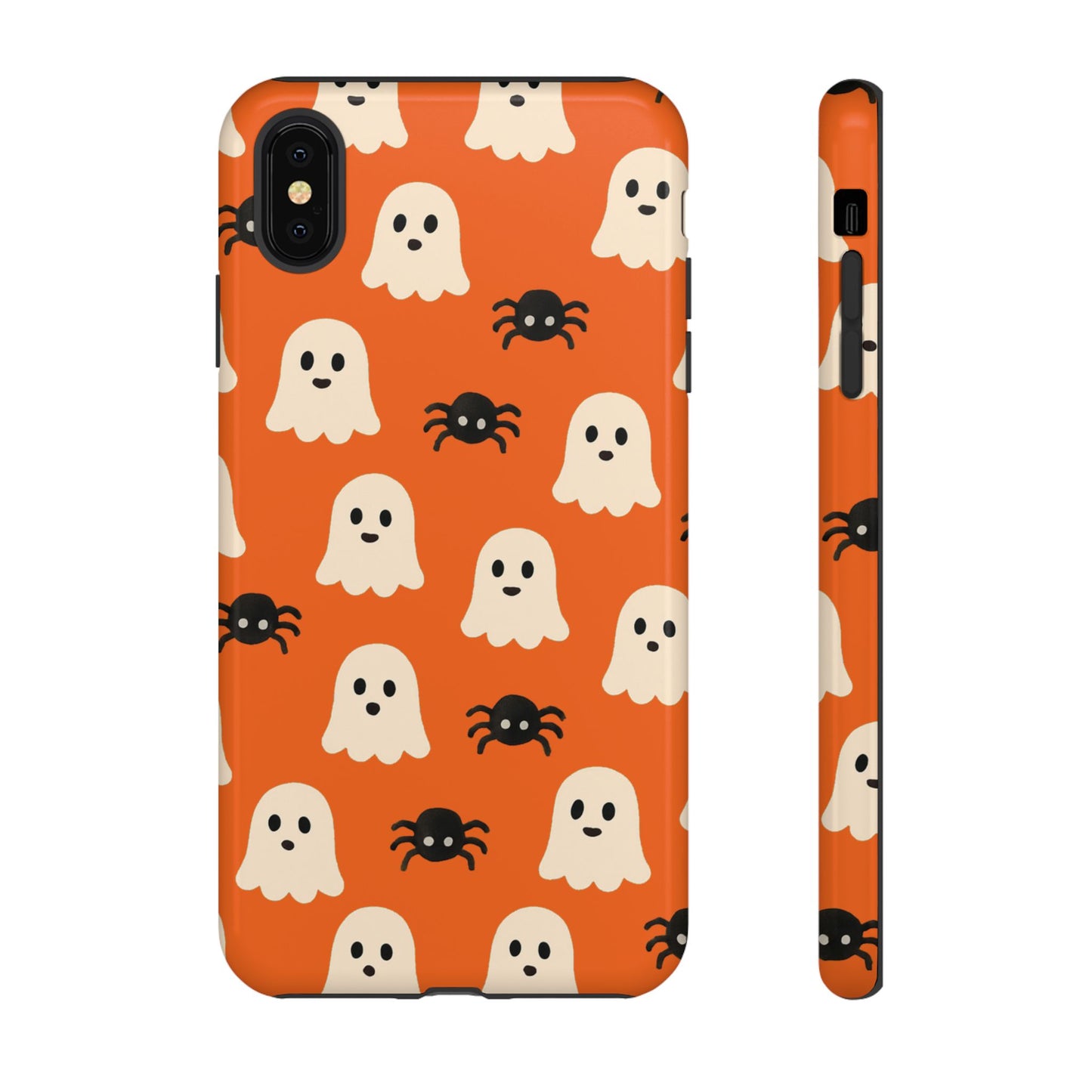 Cute Halloween Phone Case with Ghosts and Spiders, Spooky Gift, Fall Accessory, Unique Halloween Decor, Mobile Protection