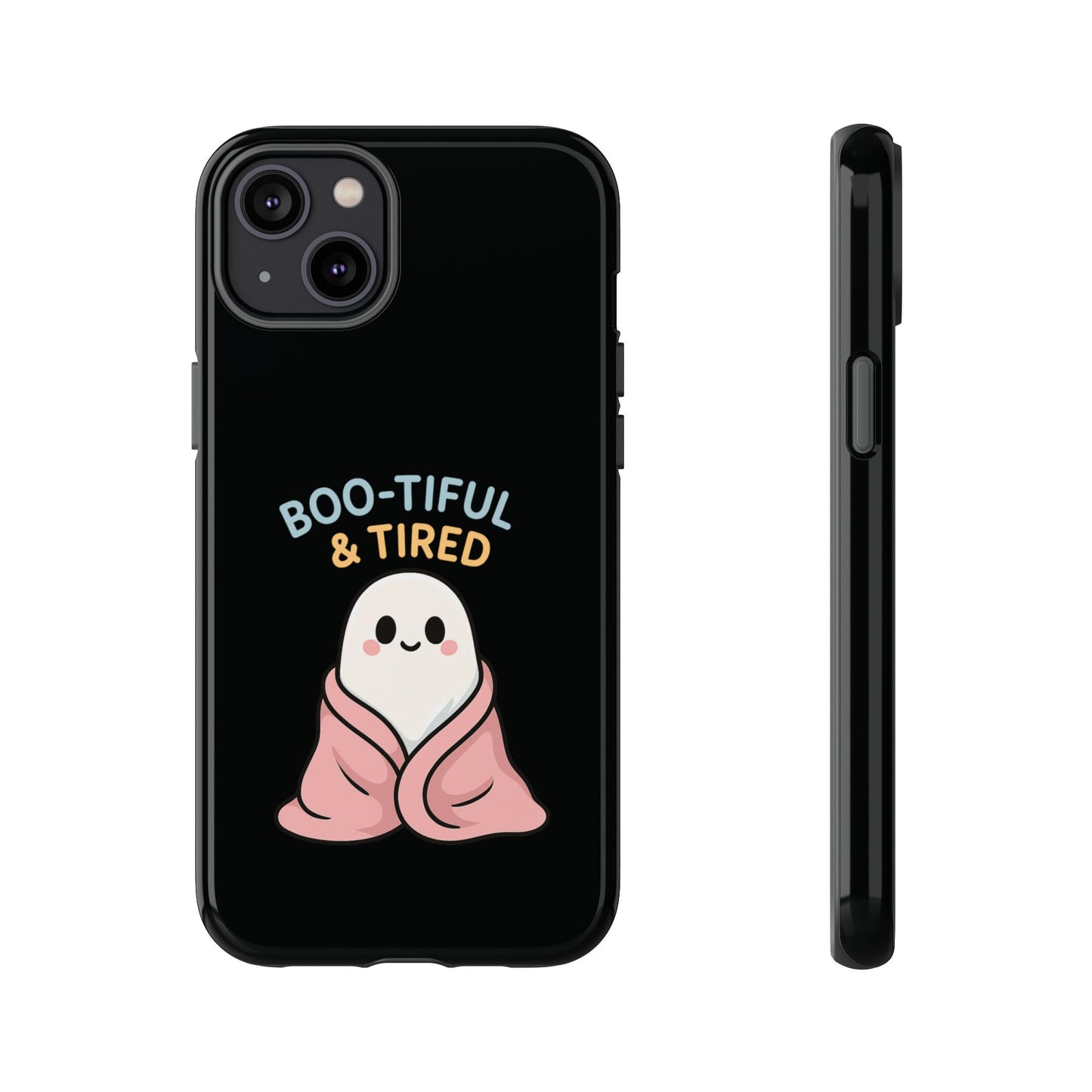 Boo-tiful & Tired Phone Case, Halloween-Themed Design