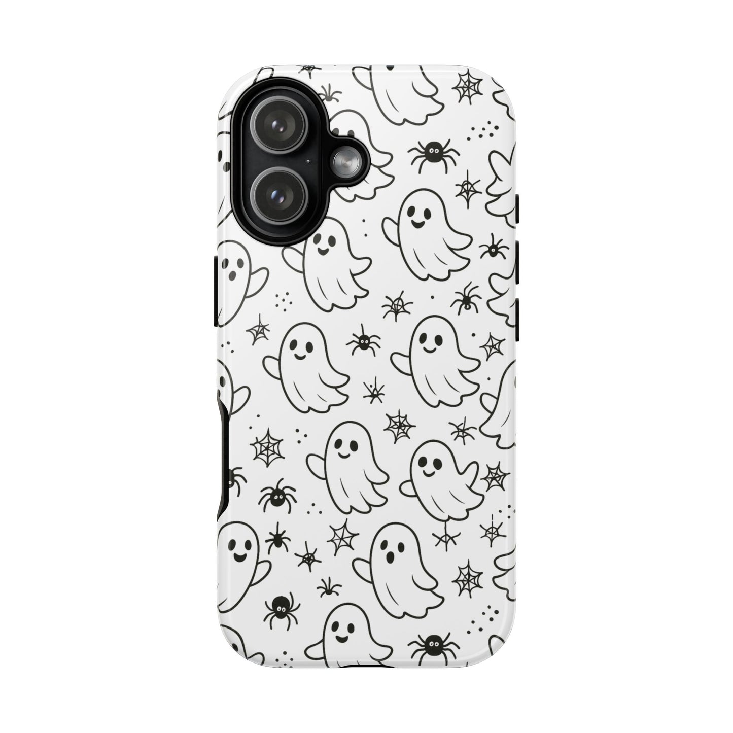 Ghostly Phone Case, Cute Halloween Phone Cover, Tough Phone Case, Spooky Phone Accessory, Ghost Pattern Design