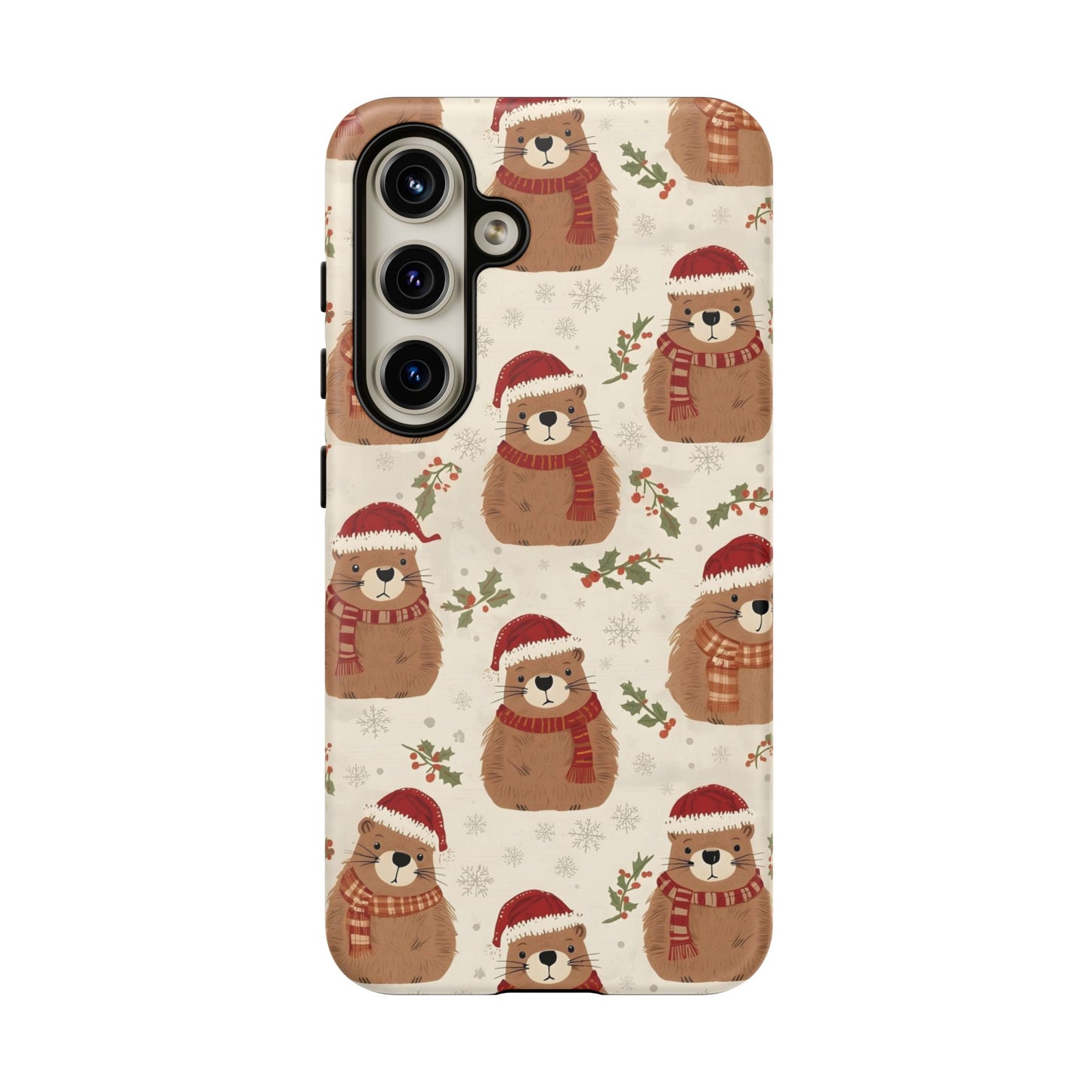 Christmas Phone Case, Cute Capybara Phone Case for Iphone 17, 16, 15, 14, 13, 12, 11 & Samsung