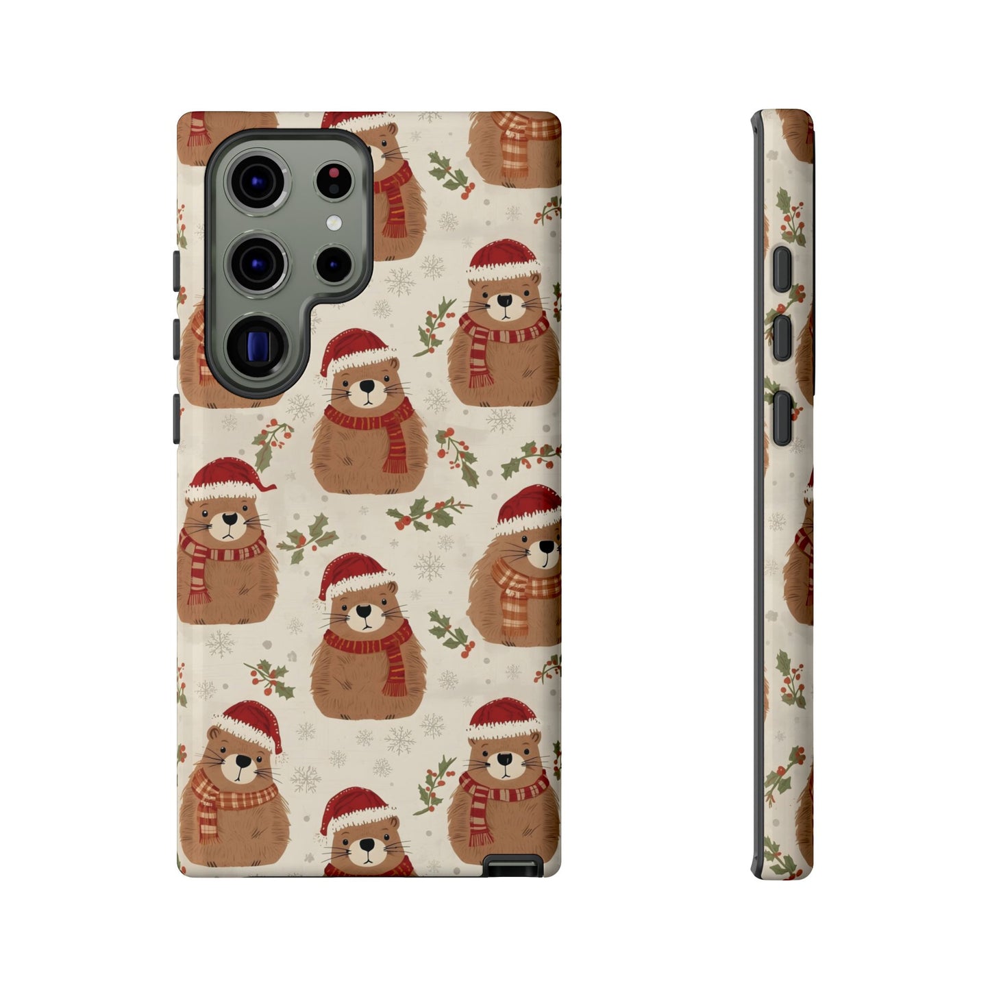 Christmas Phone Case, Cute Capybara Phone Case for Iphone 17, 16, 15, 14, 13, 12, 11 & Samsung