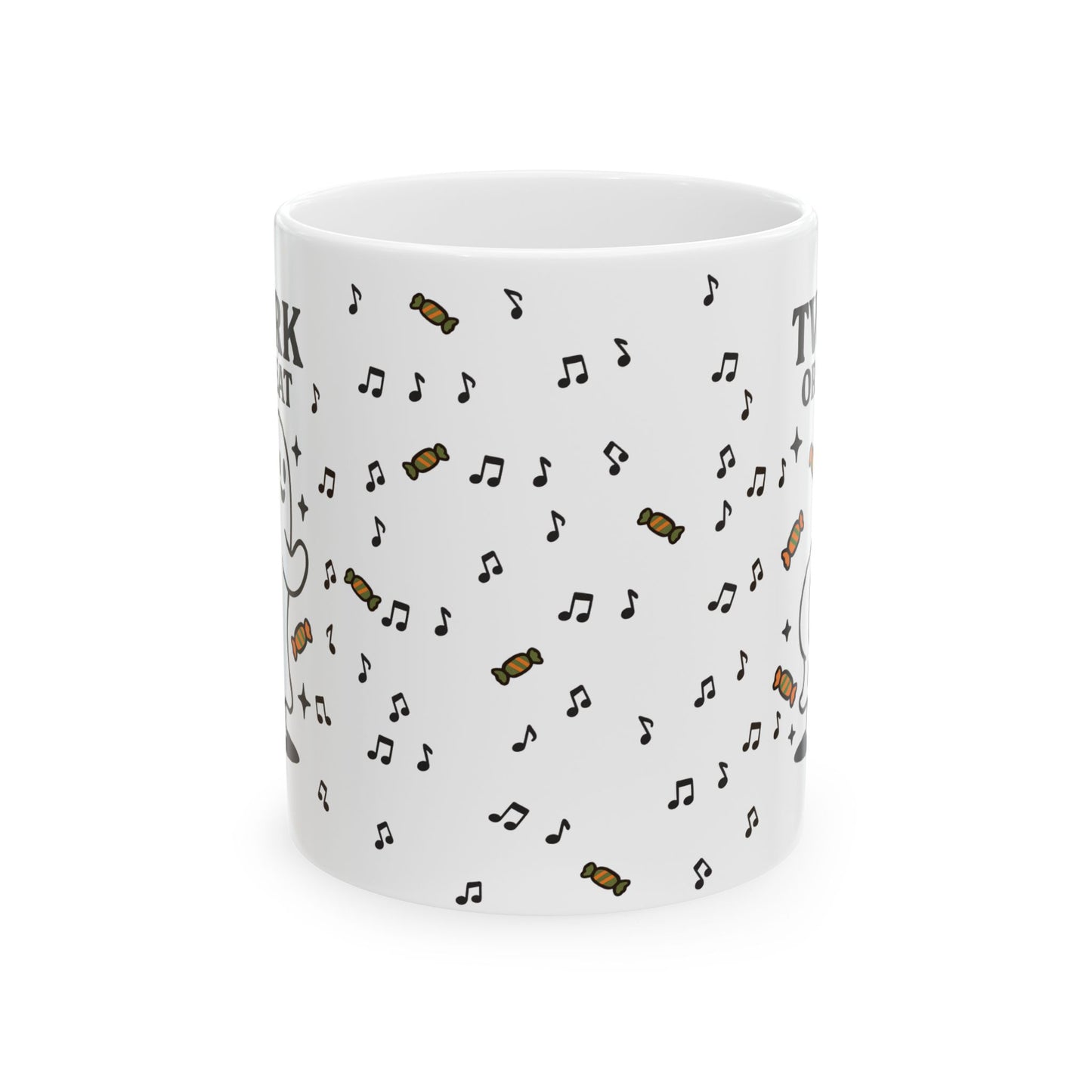 Twerk or Treat Ghost Ceramic Mug - Cute Design for Coffee Lovers, Spooky Decor for Halloween