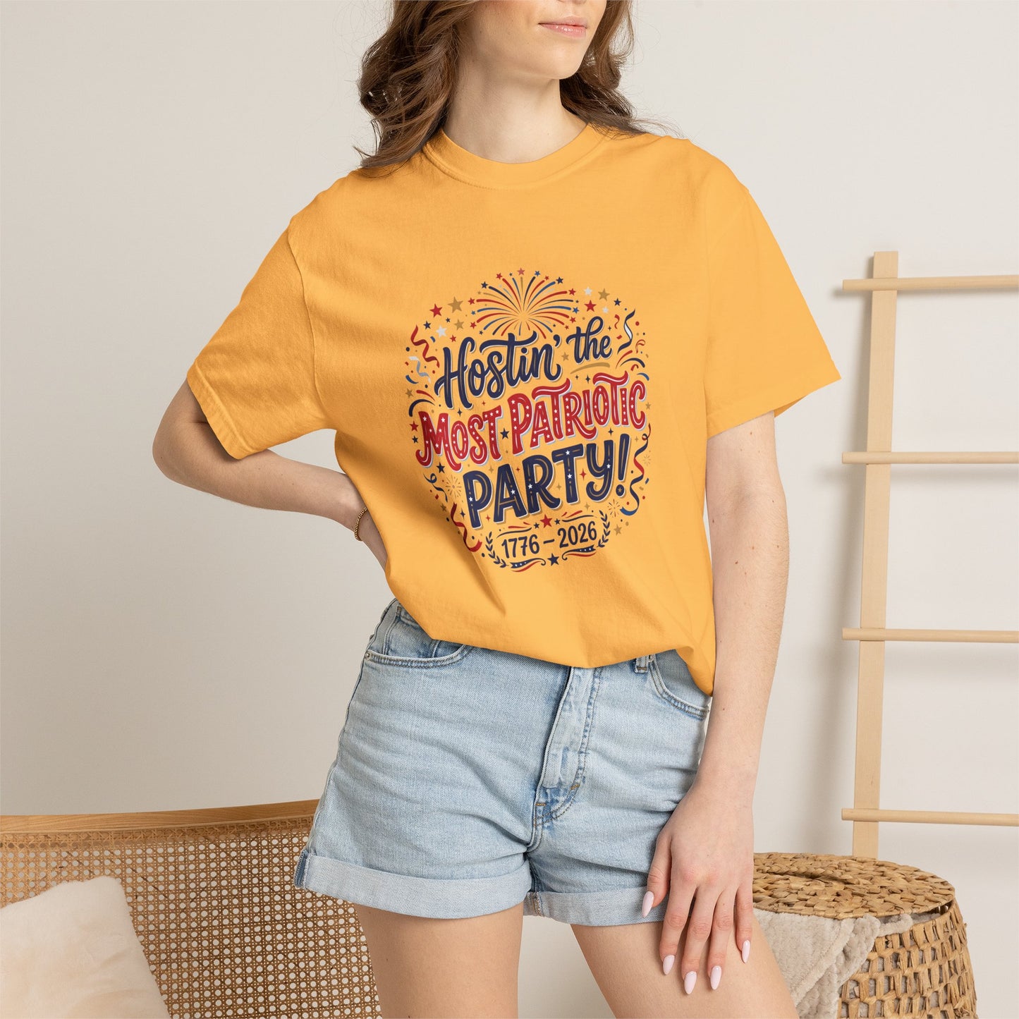 Patriotic 'Hostin' the Most Patriotic Party' T-Shirt, 4th of July Shirt, Independence Day Tee