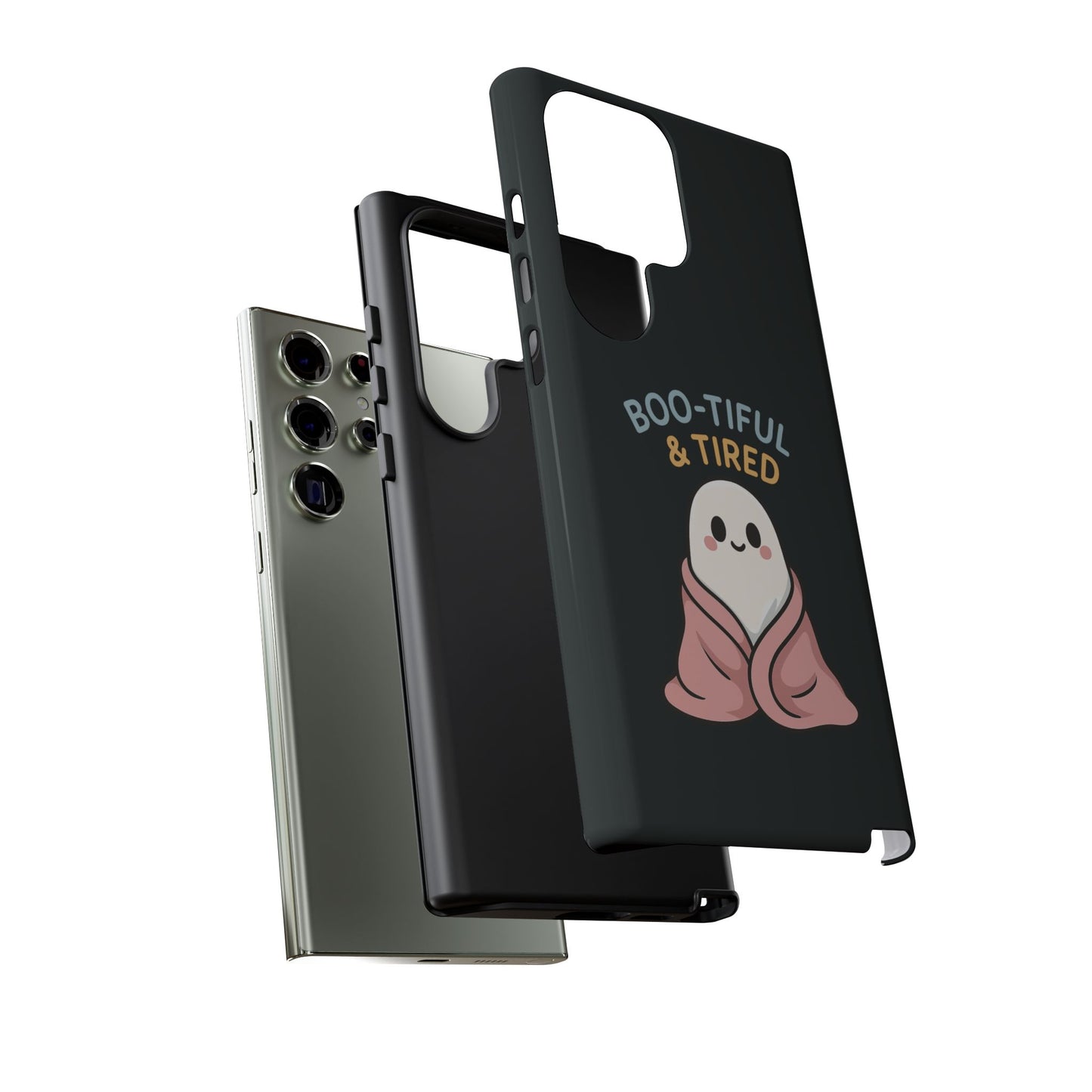 Boo-tiful & Tired Phone Case, Halloween-Themed Design