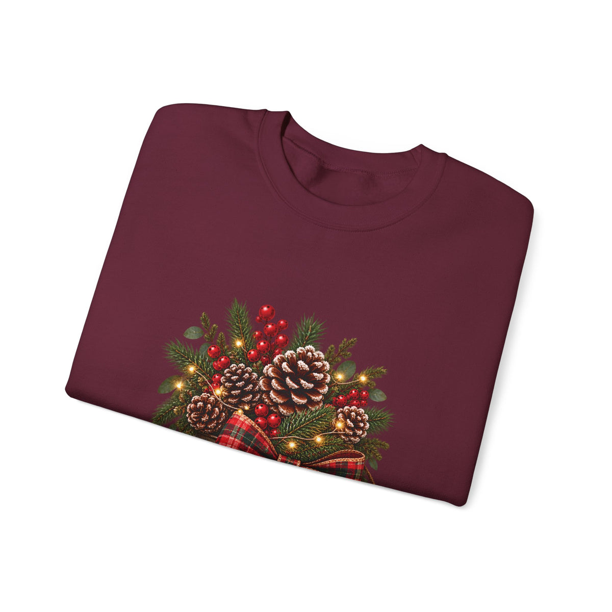 Christmas Pinecone Basket Crewneck Sweatshirt